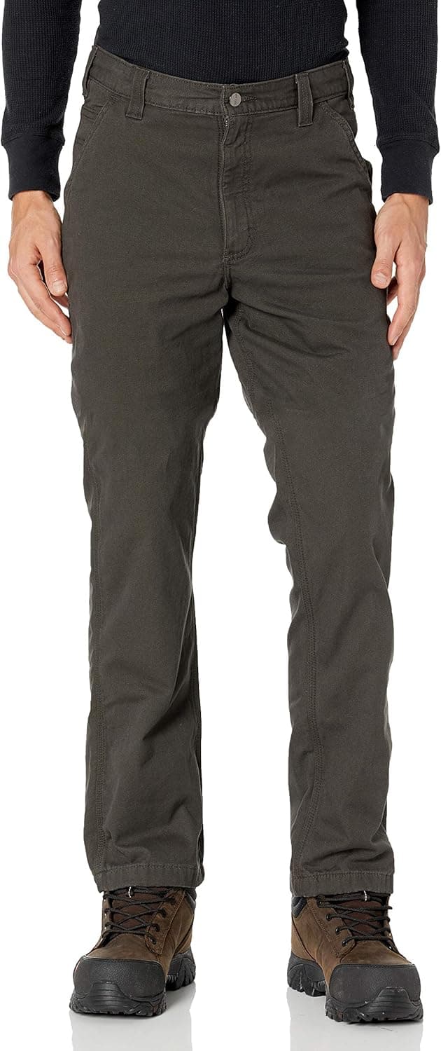 Carhartt Men's Rugged Flex Relaxed Fit Canvas Flannel-Lined Utility Work Pant