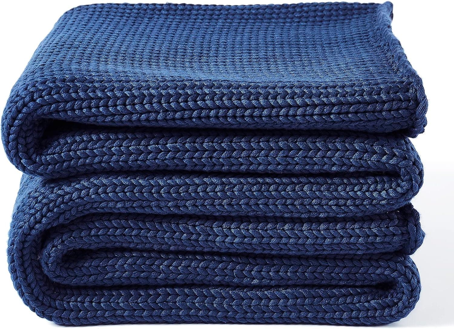 L'AGRATY Knitted Weighted Blanket - 60"x80" 20lbs Cooling Chunky Knit Heavy Blanket for Adults Braided Crochet Throw Thick Cable Yarn Knit Decorative Blanket No Beads Evenly Weighted Machine Washable