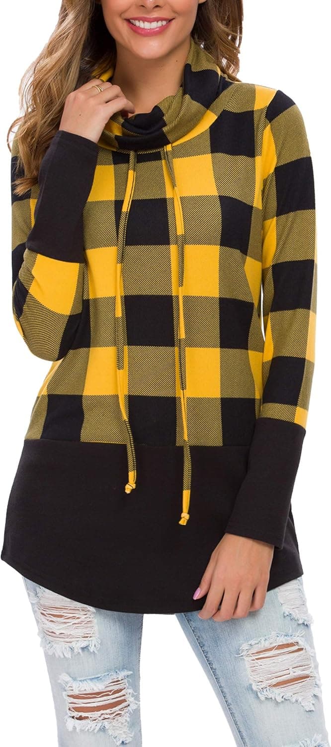 LAINAB Women's Casual Loose Long Sleeve Pullover Tunic Sweatshirt Blouse Tops