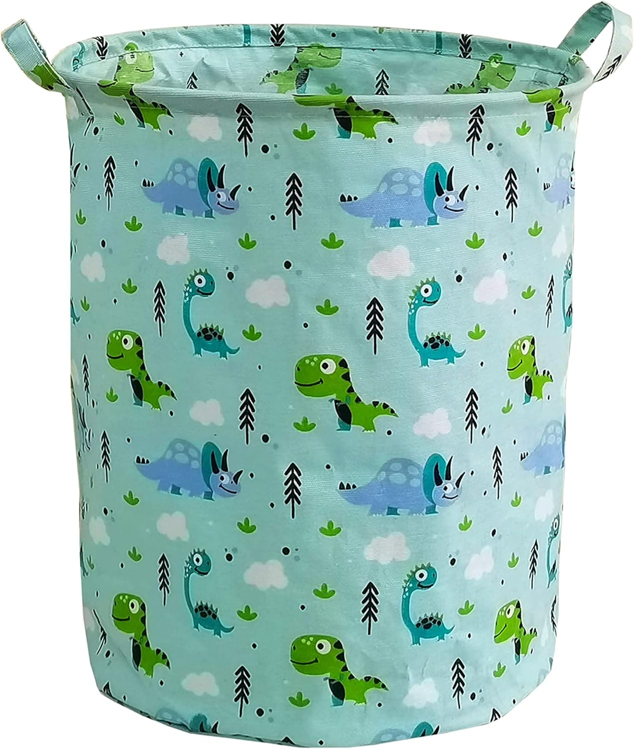 Storage Baskets Waterproof Foldable Organizer Large Storage Bins for Dirty Clothes Home and Office Toy Organizer Laundry Hamper(Forest Dinosaur)