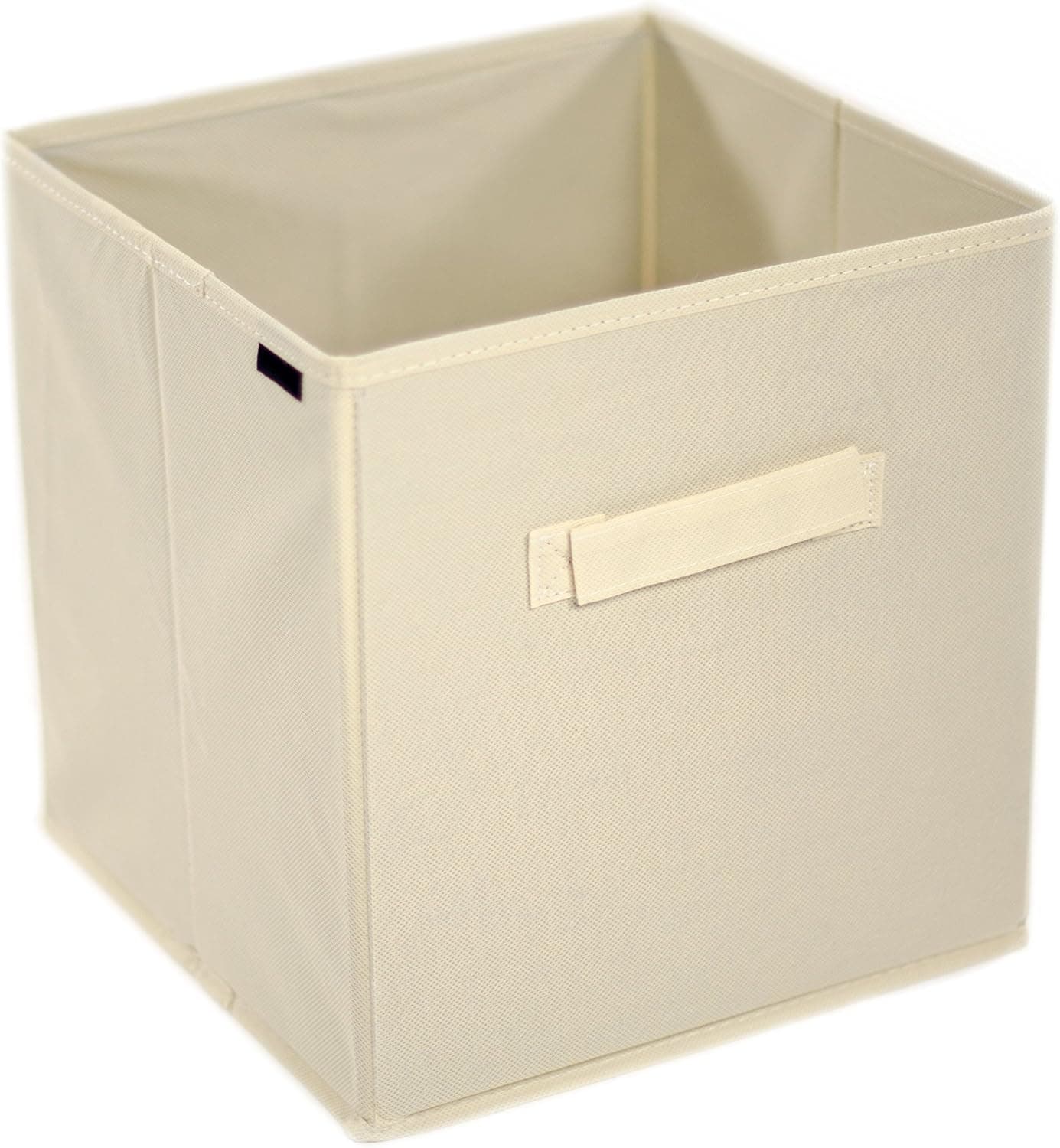 Black Label Goods Foldable Fabric Storage Cubes. Basket Organization. Bin Organization. (6, Beige)