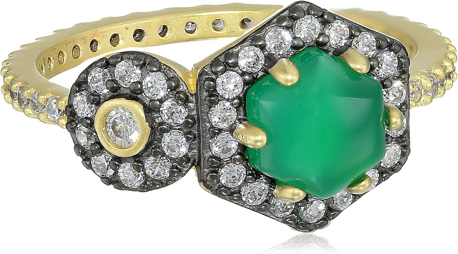 Freida Rothman Vintage Charm Green Agate Ring