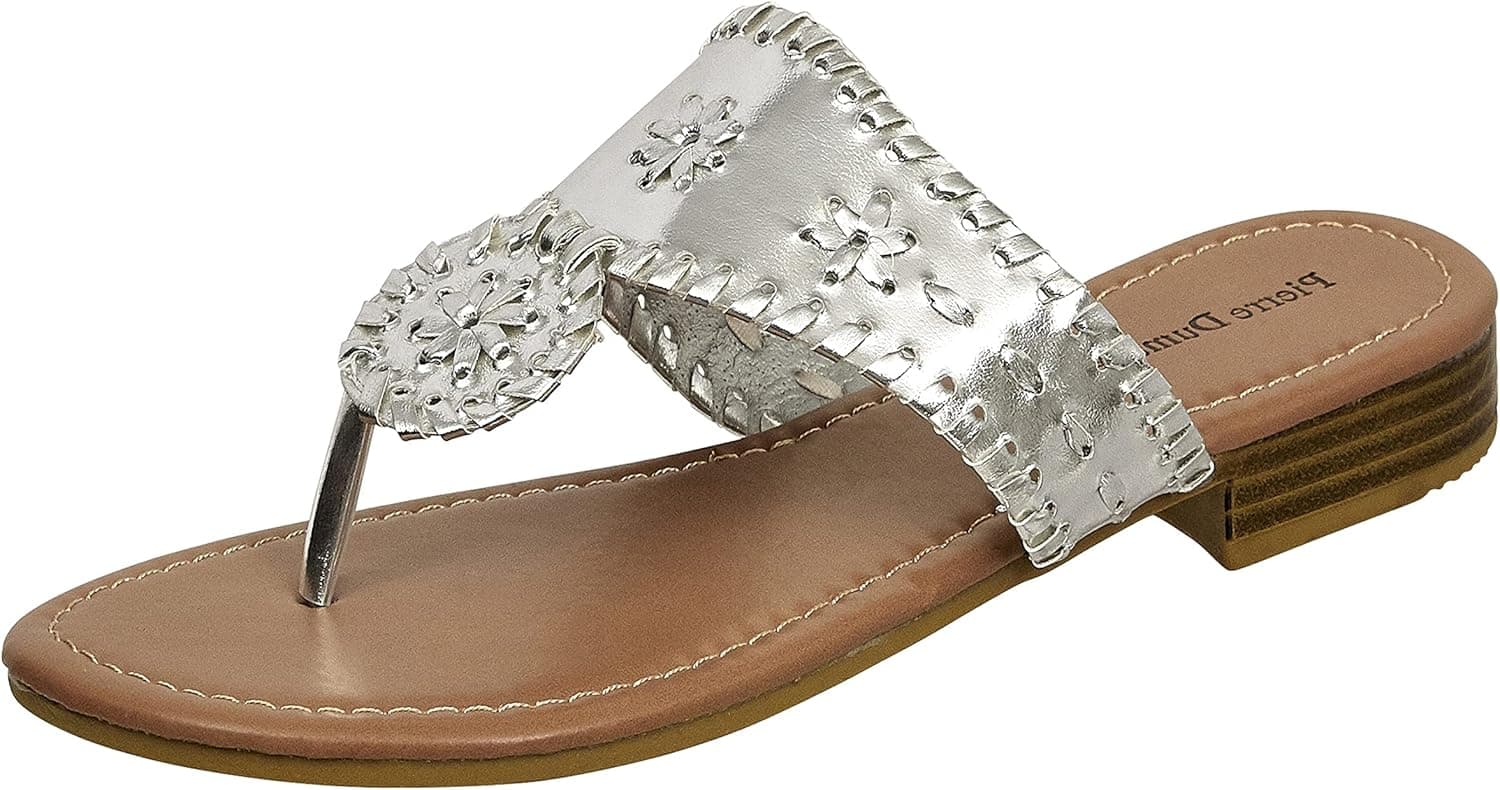 Pierre Dumas Women's Rosetta Slip On Thong Sandal