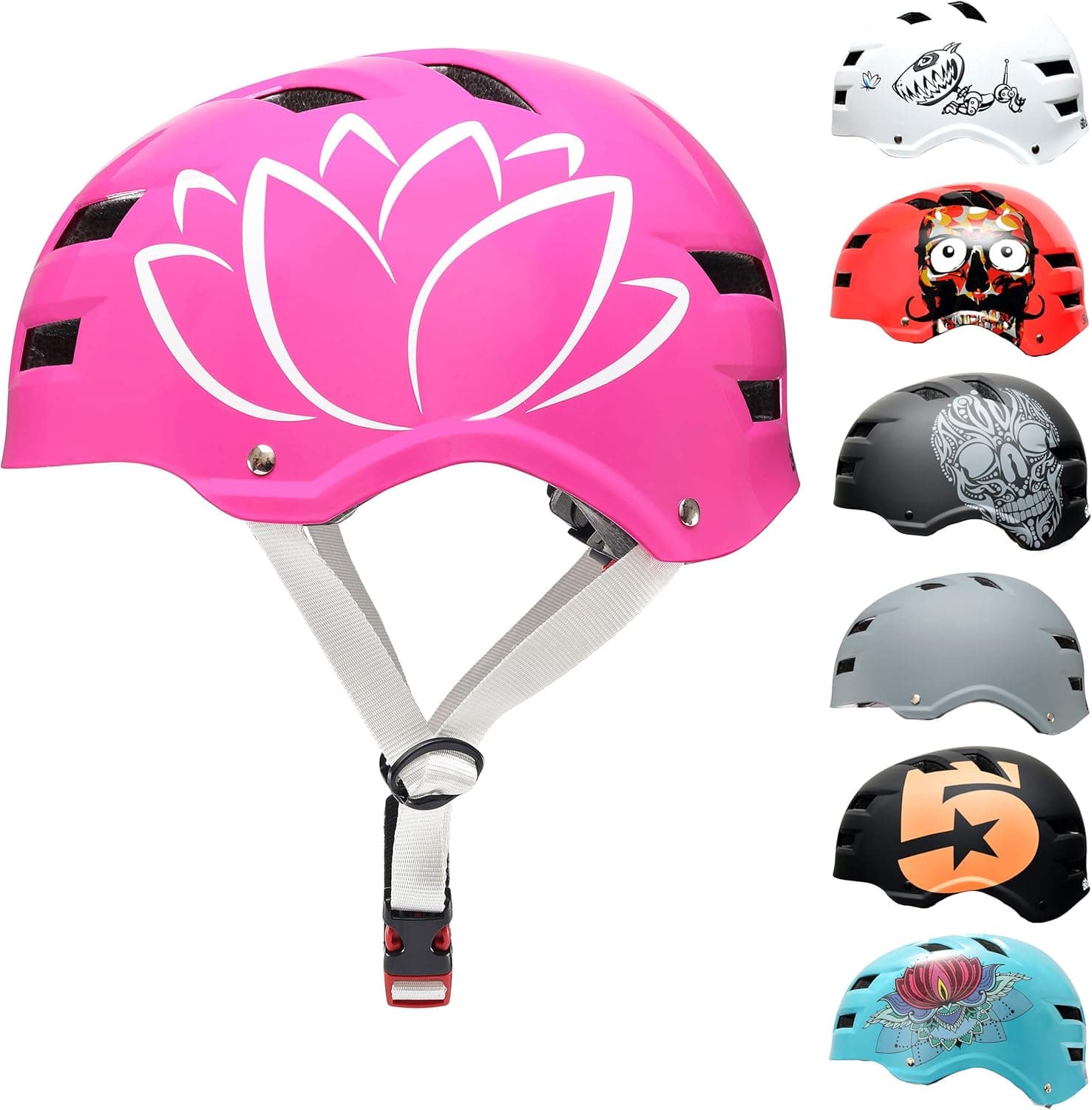 Skull-C Skateboard & BMX Bike Helmet for Kids & Adults from 6-99 Years
