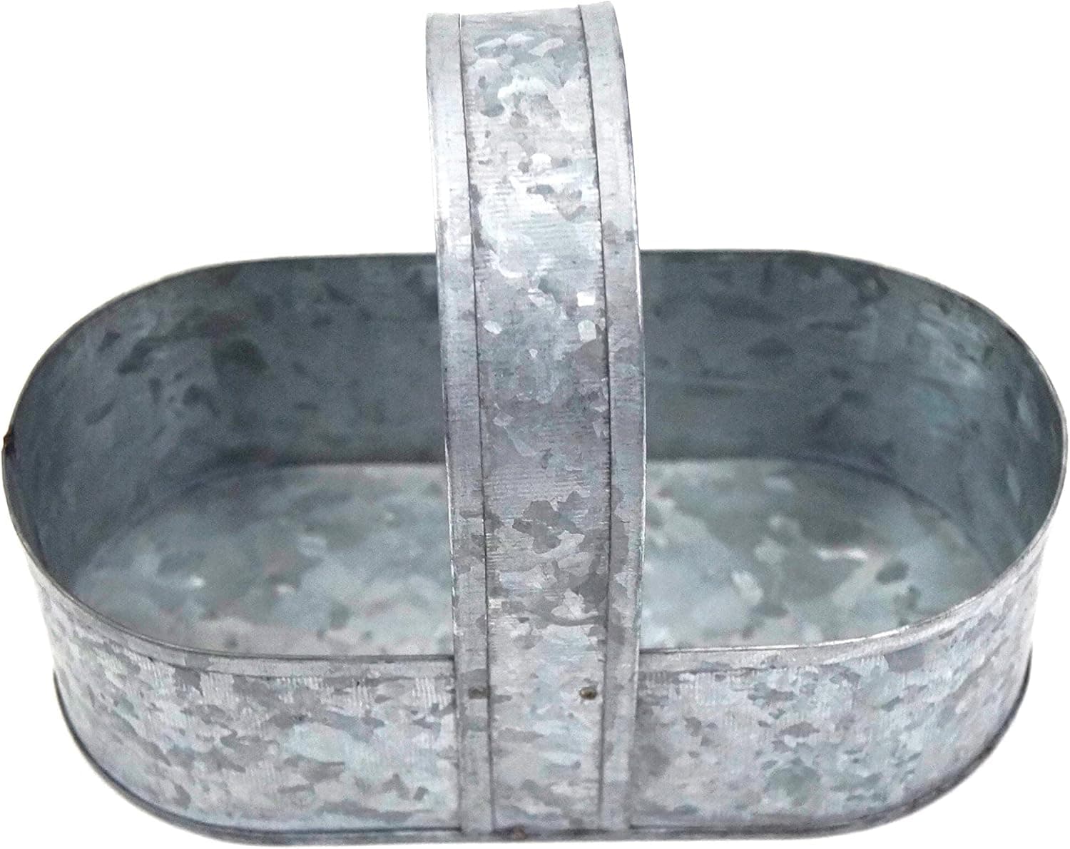 Creative Co-Op DE7384 Galvanized Tin Caddy with Holder Use it for a lot more Flower Arrangement