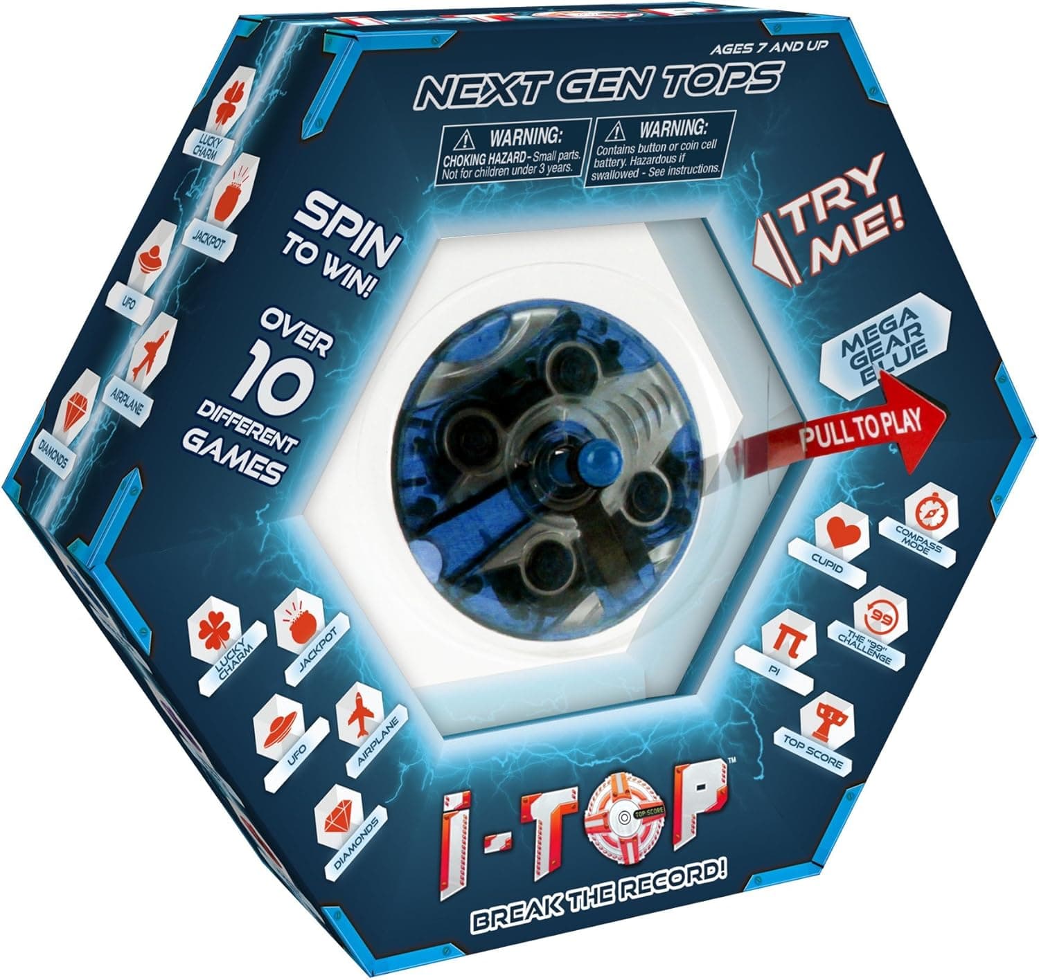 Goliath Games 85261 I-Top Game, Mega Gear Blue