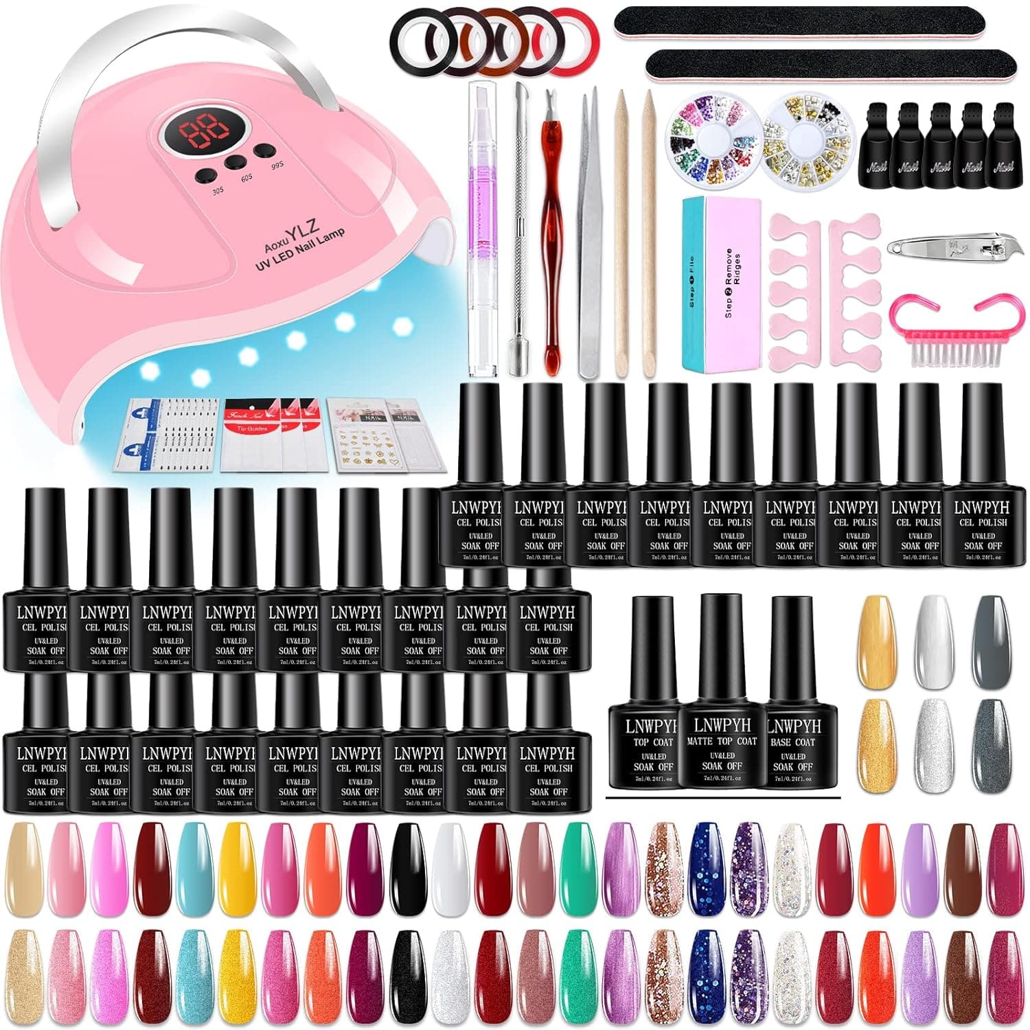 27 Colors Nail gel Polish Kit With 54W UV LED Nail Dryer,Manicure Tools,nail gel kit ,nail art tool