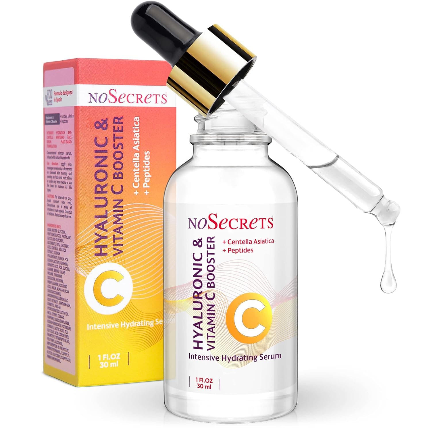 Vitamin C Serum Intensely Hydrates Skin for a Youthful Radiance | Advanced Vitamin C and Hyaluronic Acid Serum for Face | Rejuvenating Face Serum for All Skin Types | 30ml