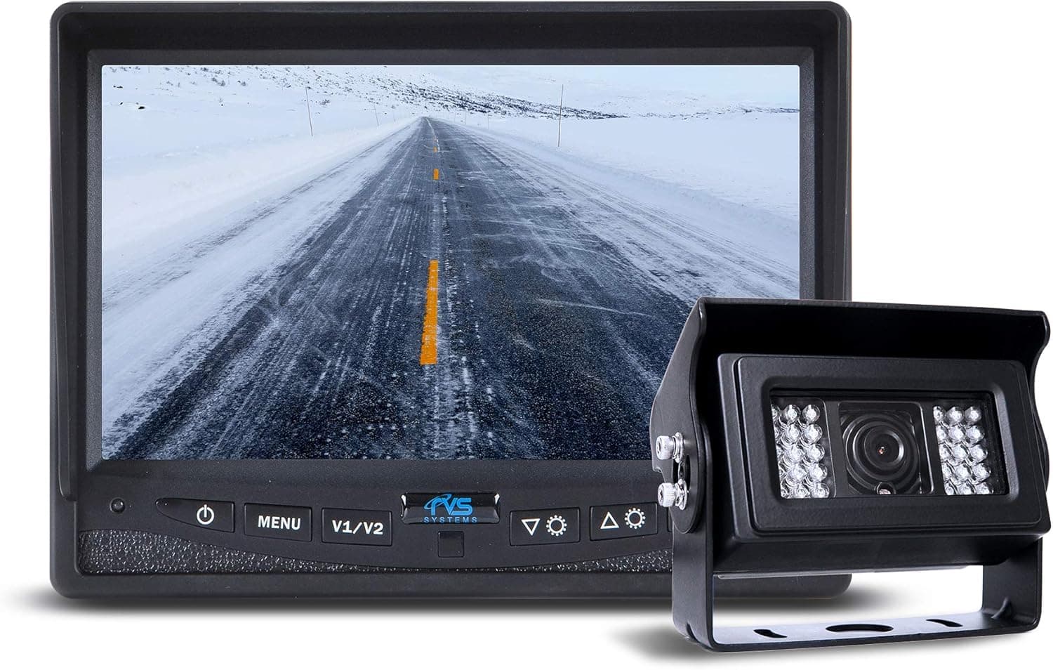 Rear View Safety Heated Backup Camera System for Snow Plows, Snow Cats, Salters and Other Cold Environment Vehicles RVS-812613-NM
