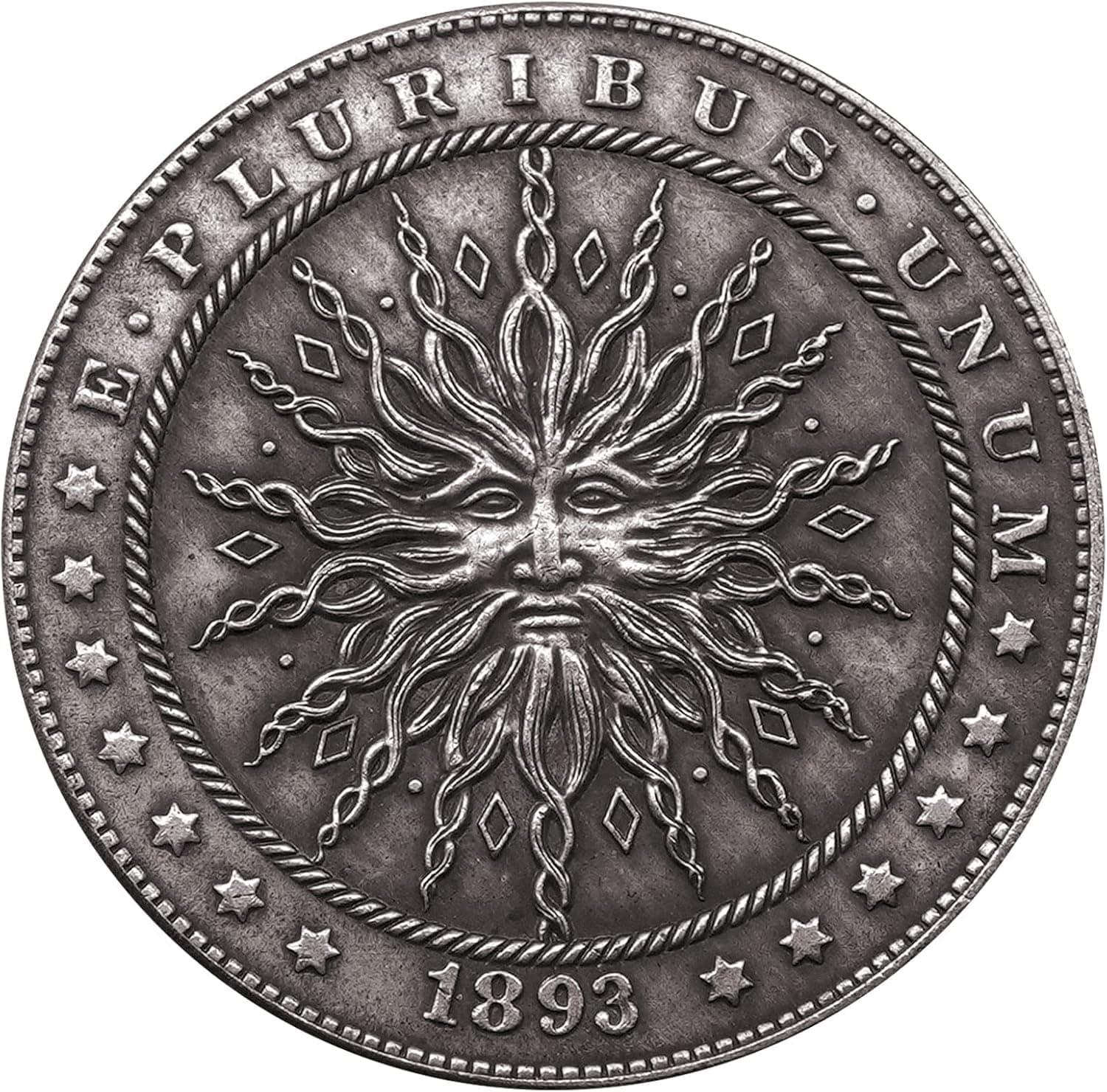 Yuchew Hobo Coin Hobo Nickel Coins Challenge Coin Art Vagrant Coin Collectible Commemorative Coins Antique Silver Plated Collection Lucky Gift (Myth-04)