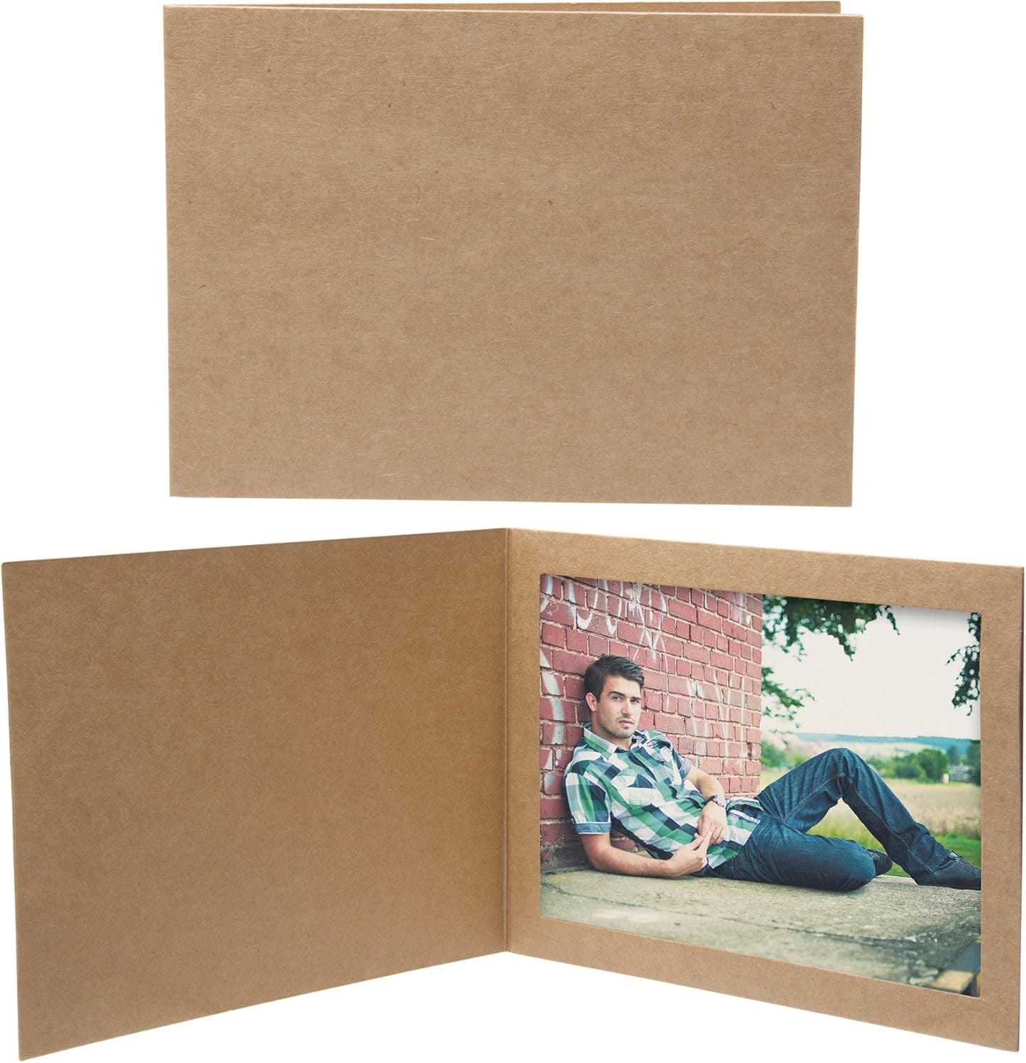 Neil Enterprises, Inc 7" x 5" Kraft Photo Folders - Pack of 100