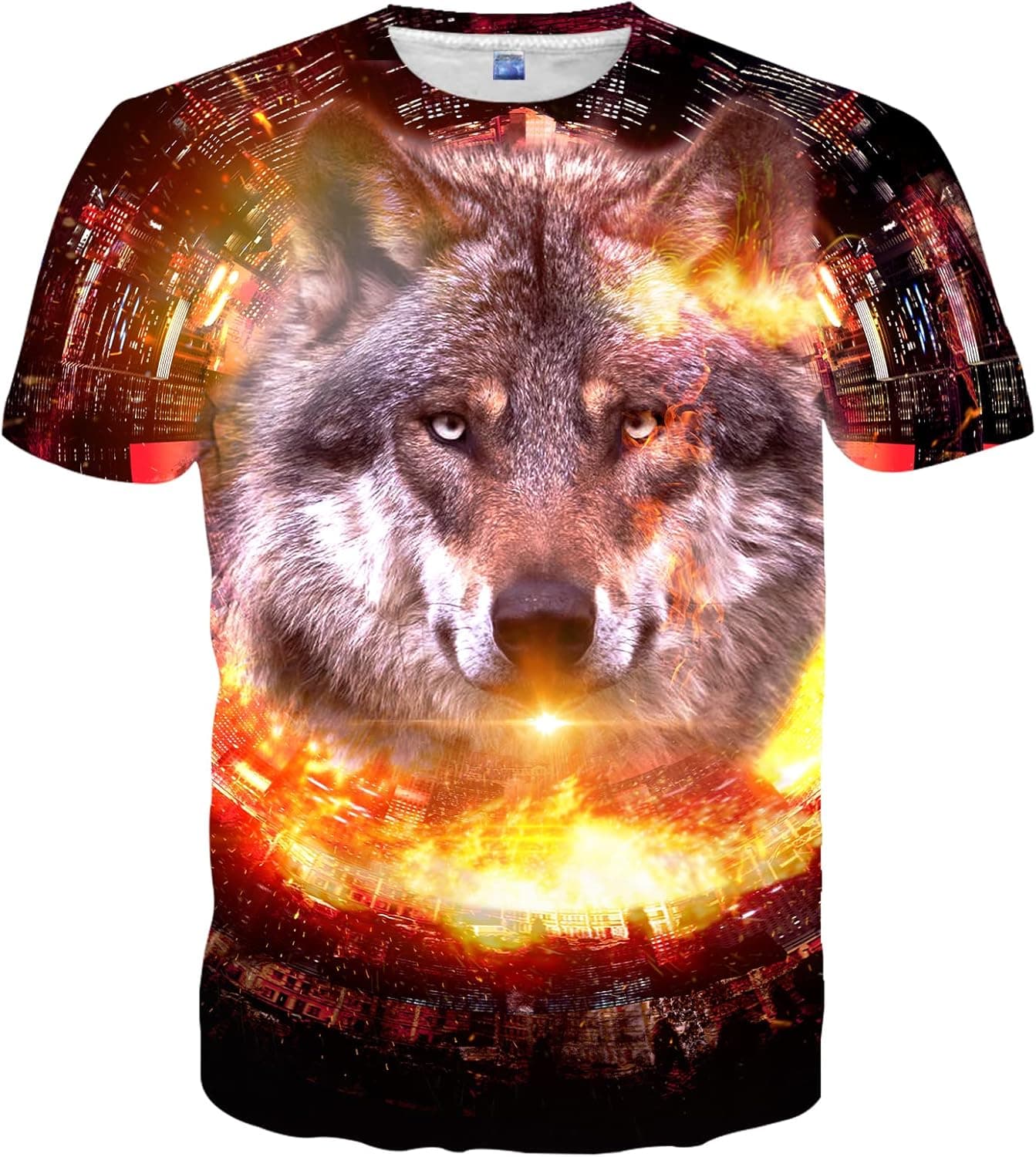 Neemanndy 3D Graphic Colorful T-Shirts Short Sleeve Crew Neck Print Tee for Men Women and Youngs