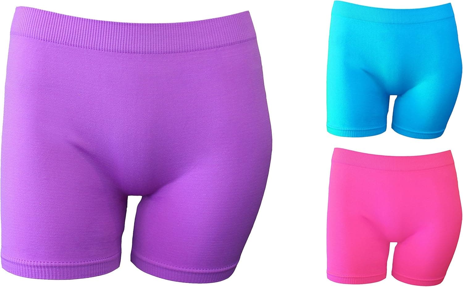 OPPA! Women's 3 Pack Seamless Active Spandex Dance Workout Yoga Shorts
