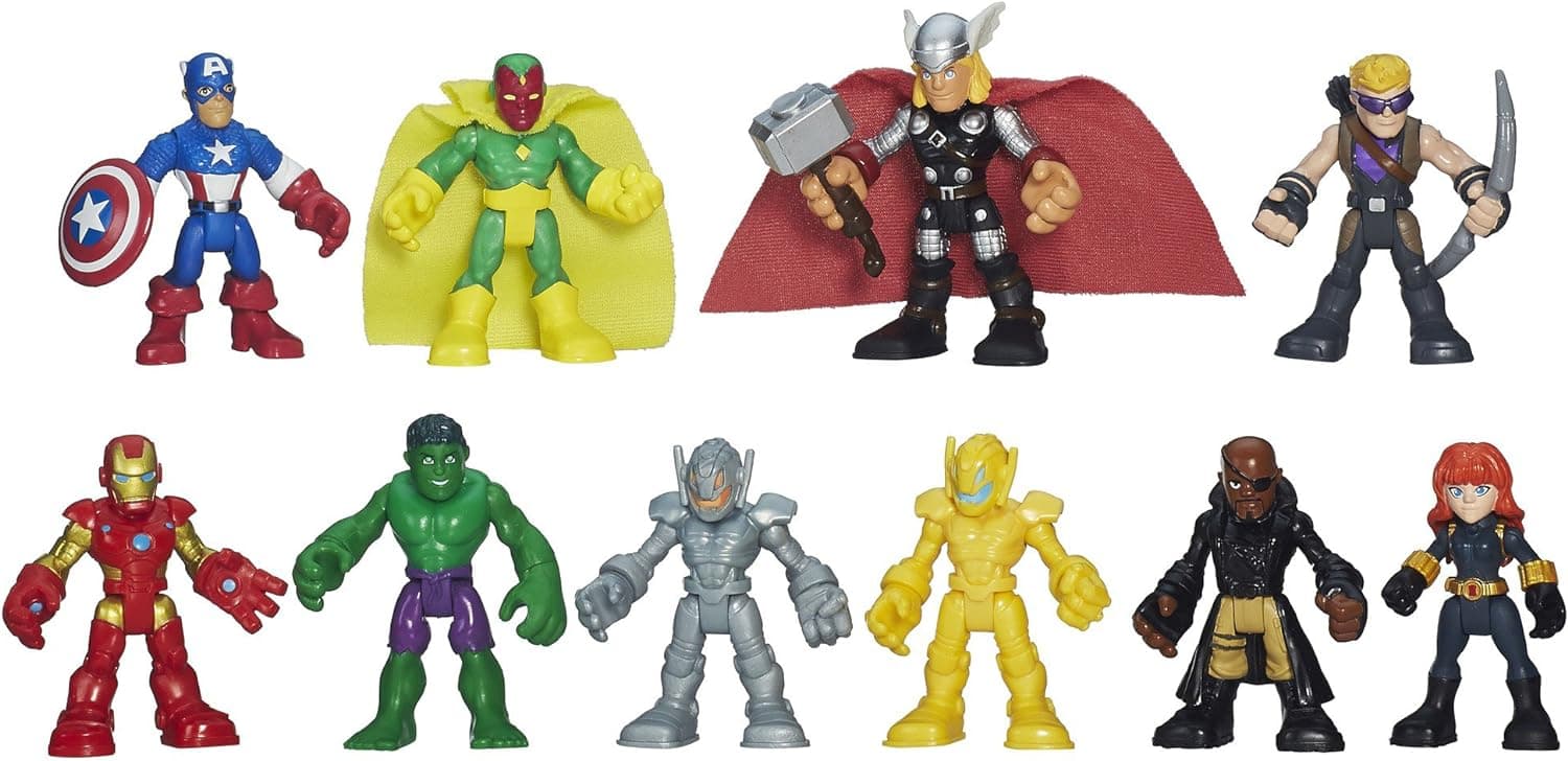 Playskool Heroes Marvel Super Hero Adventures Ultimate Set, 10 Collectible 2.5-Inch Action Figures, Toys for Kids Ages 3 and Up (Amazon Exclusive)
