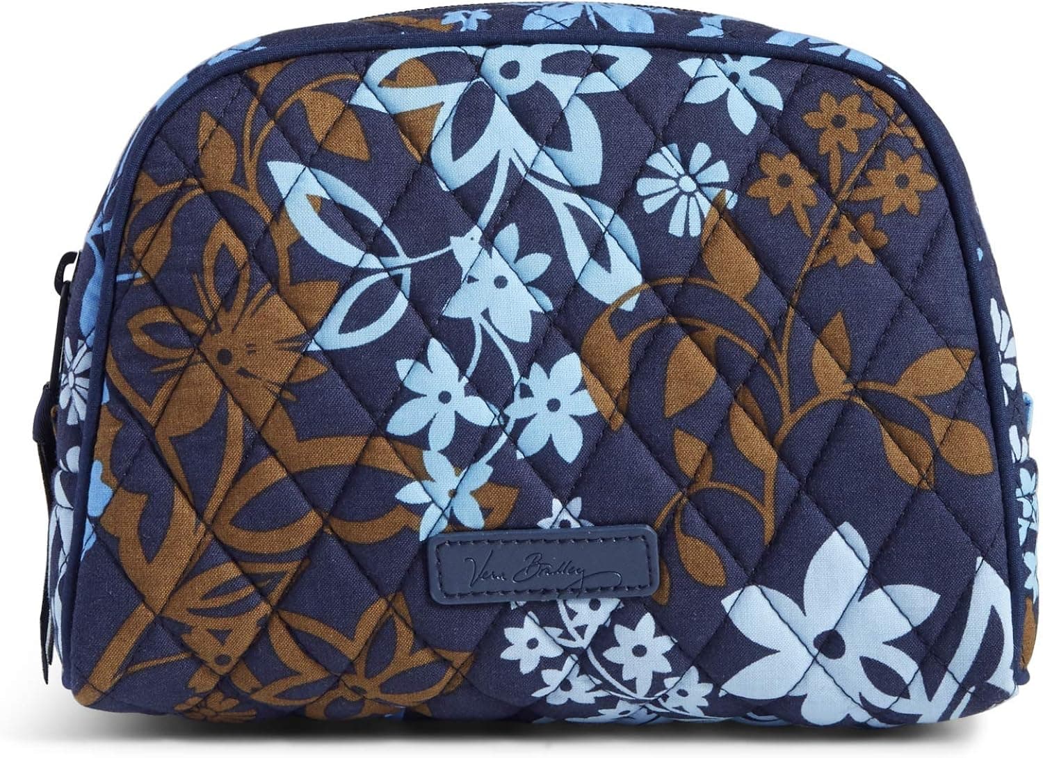 Vera Bradley Women's Organizer Signature Cotton Medium Zip Cosmetic Makeup Bag, Concerto, One Size