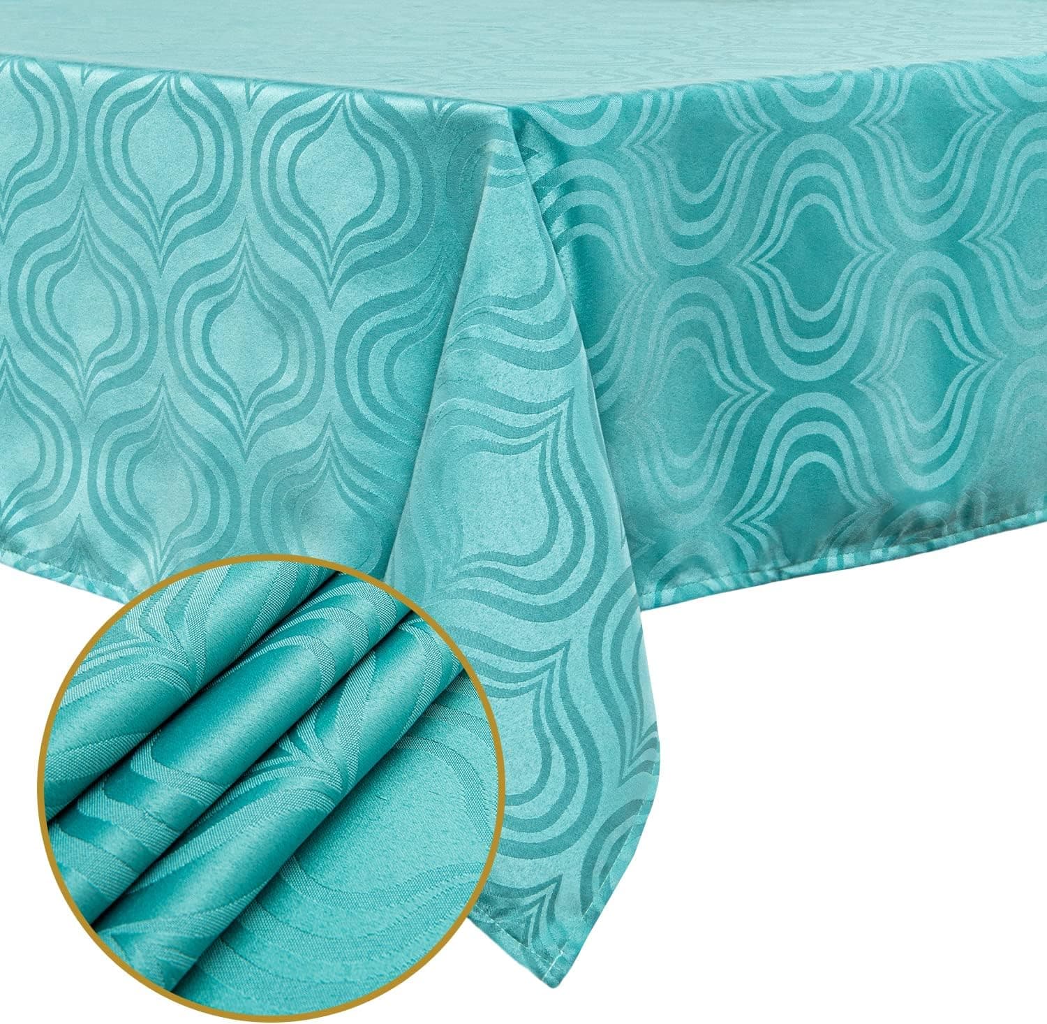 YEZEX Rectangle Tablecloth for Kitchen Dining Waterproof Anti-Shrink Soft & Wrinkle-Resistant Fabric Table Cover for Kitchen, Home, Dining Table, Outdoor (Rectangle, 52"x70", Morandi Blue)