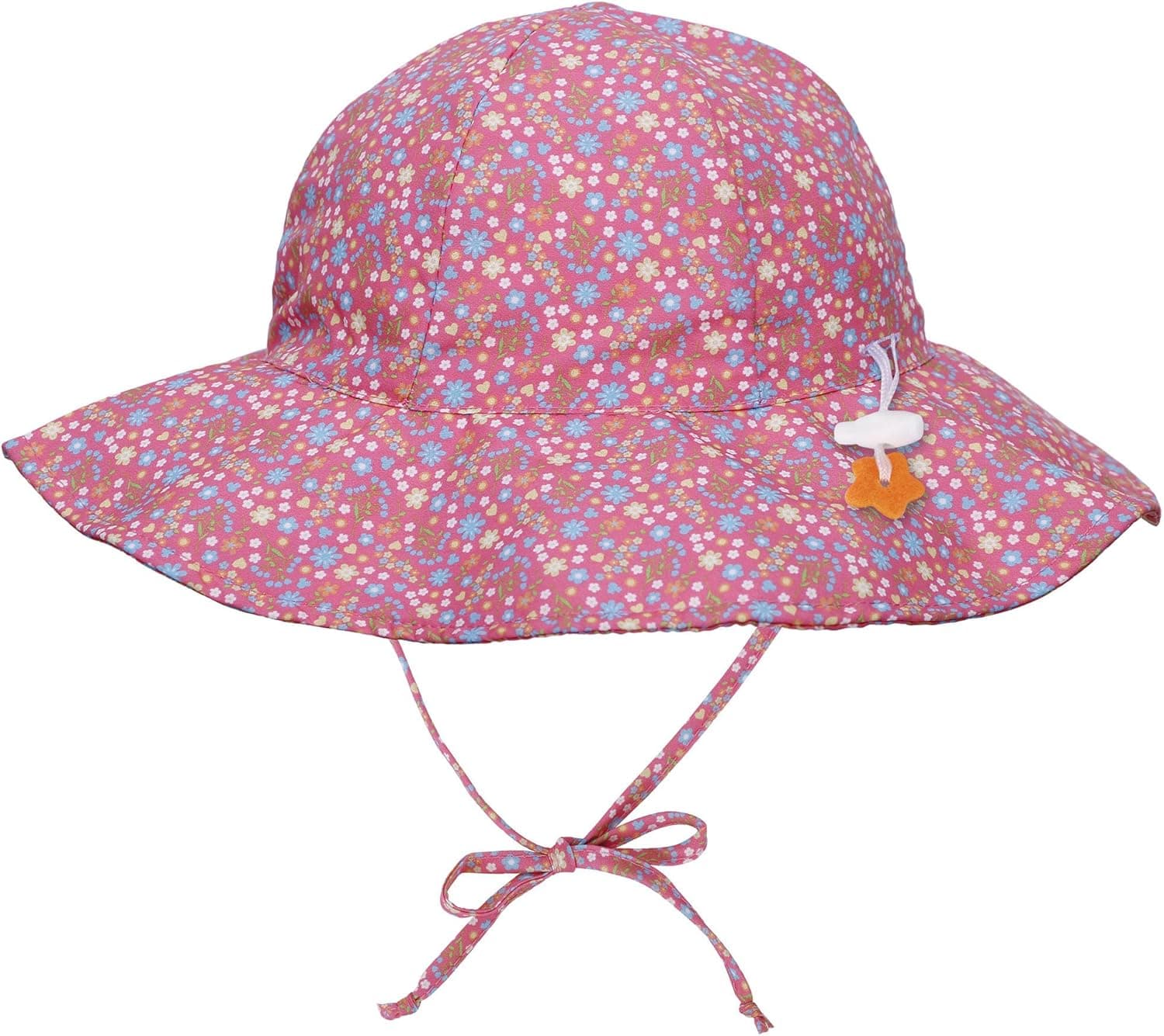 Jasmine Kids Printed UPF 50+ Sun Protection Wide Brim Safari Bucket Hat,Ocean Fun