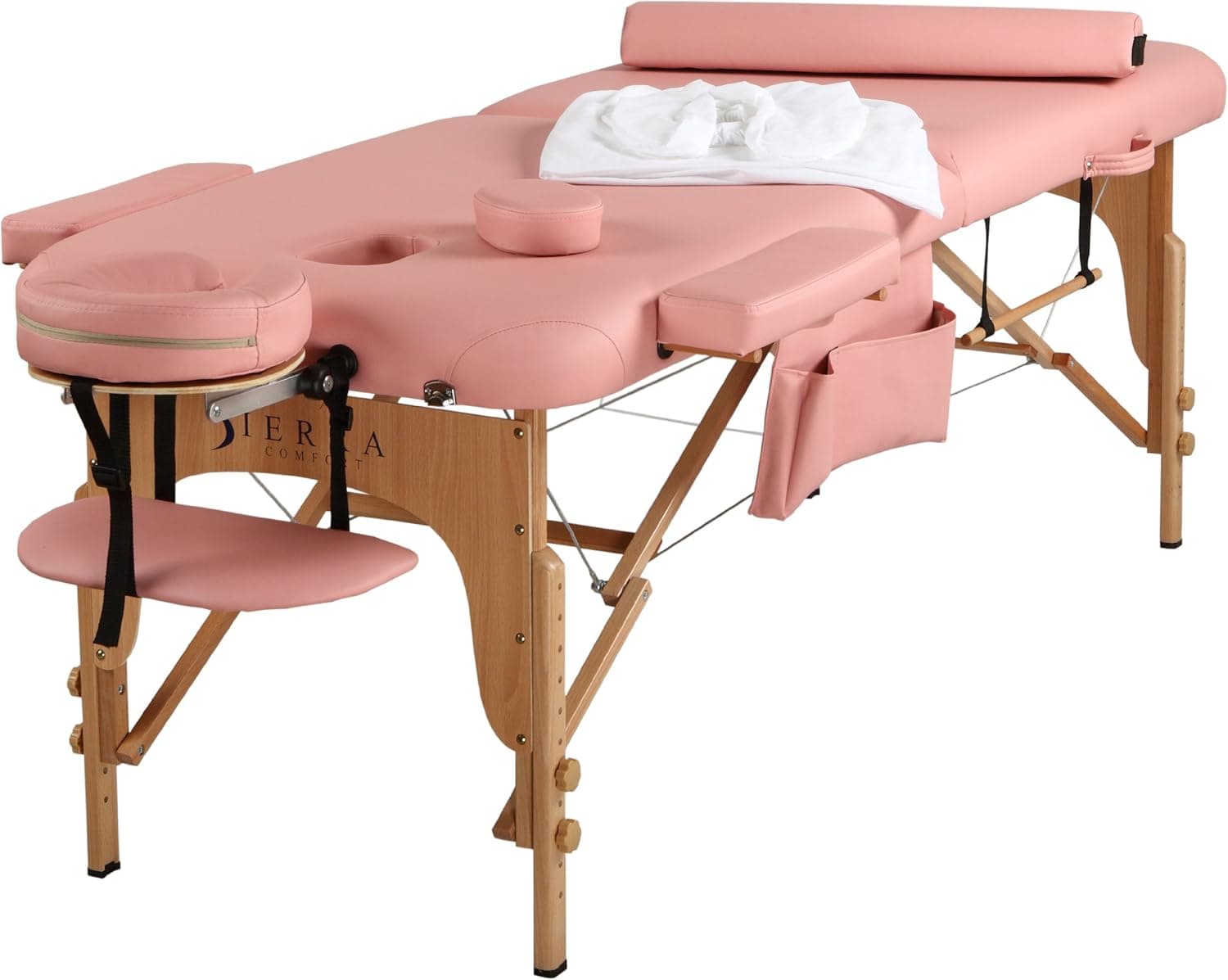 SierraComfort All Inclusive Portable Massage Table, Pink