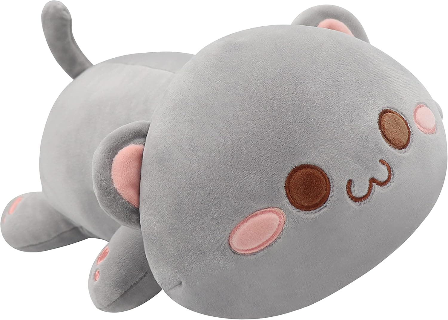 Achwishap Cute Kitten Plush 11.8'' Soft Plush Stuffed Animal,Cute Cat Plush Pets,Anime Plush Cat Pillow Toys for Kids Girls Boys,Gray