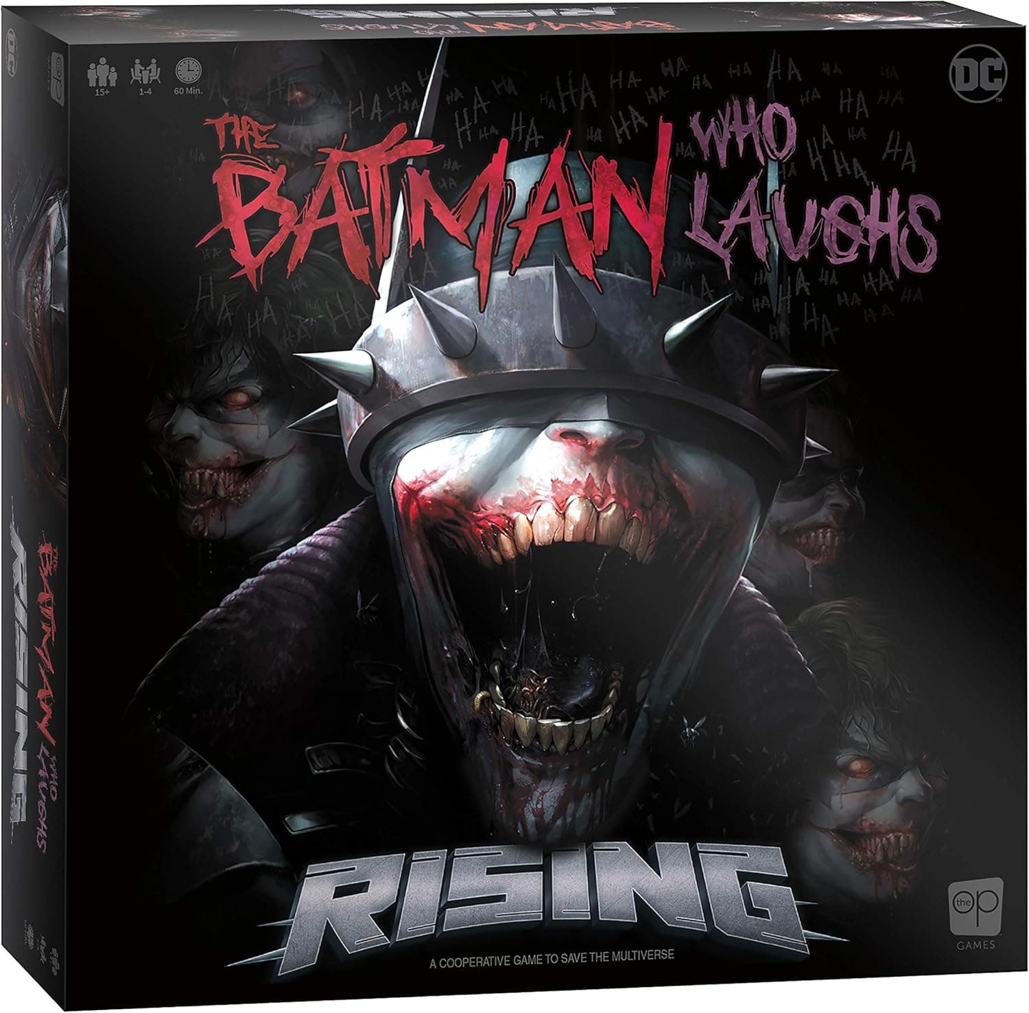 The Batman Who Laughs Rising | Cooperative Board Game | Featuring DC Comics Heroes and Villains - Wonder Woman, Green Lantern, Hawkgirl, Batman, Harley Quinn, The Flash, Cyborg | Licensed Batman Game