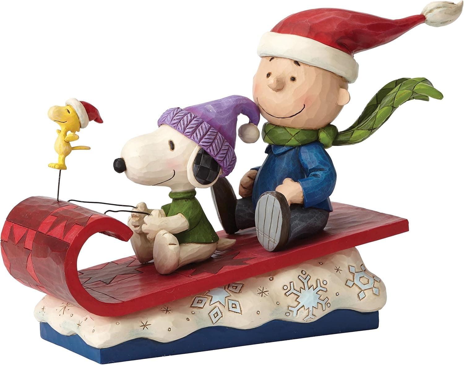 Enesco 4052726 Peanuts by Jim Shore Charlie Brown on Sleigh Stone Resin Figurine