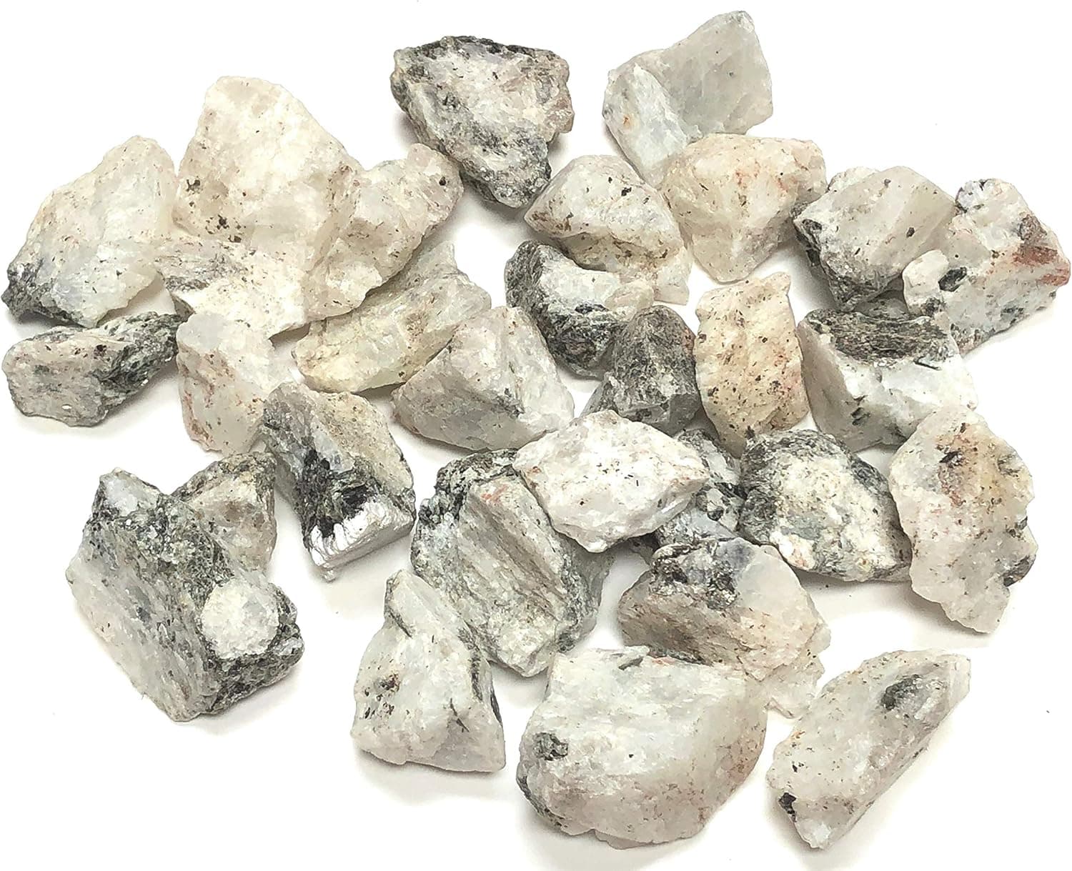 Zentron Crystal Collection Rough Rainbow Moonstone - Large 1" Pieces in Velvet Bag (1 Pound)