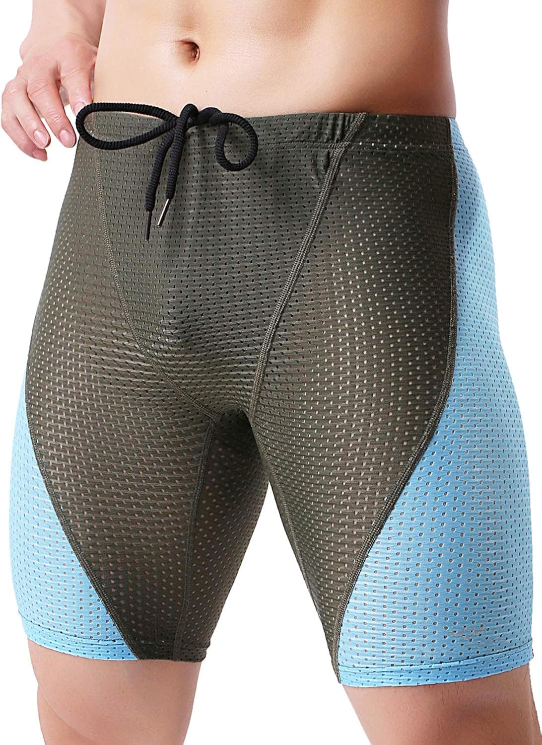 MIZOK Men's Mesh Compression Short Quick Dry Jammers Shorts Yoga Bike Tights Underwear Baselayer