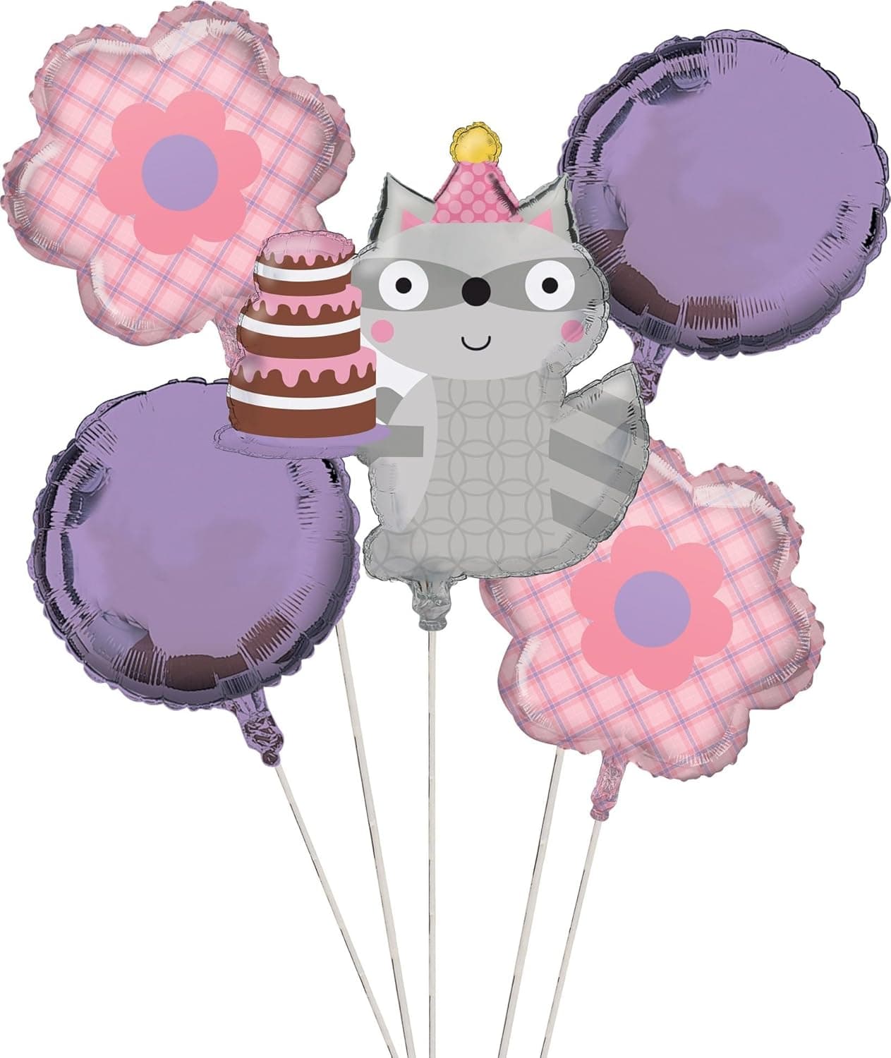 Happi Woodland Girl Balloon Cluster (5) Party Supplies