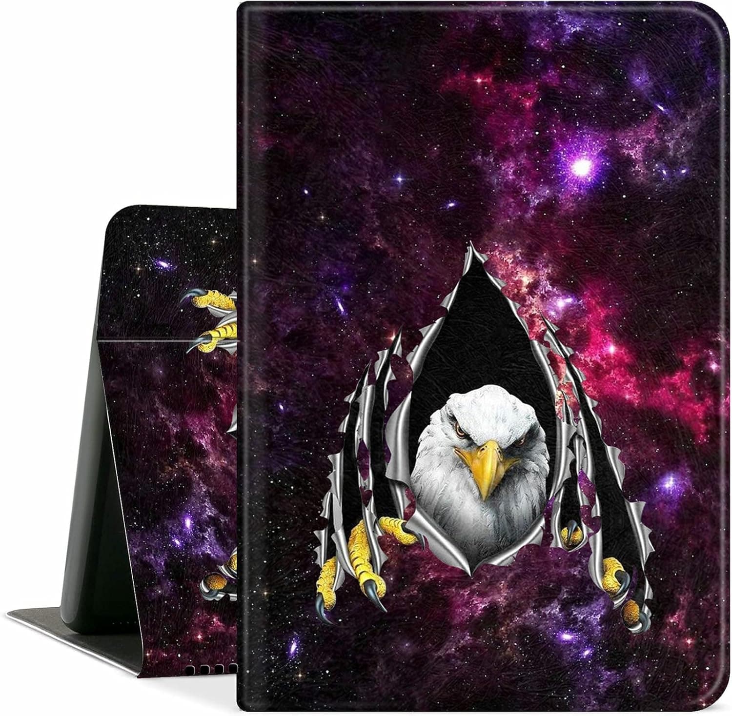 Case for All-New Kindle Fire HD 10&10 Plus Tablet (10.1 inches, 11th Generation/Released in 2021),Ultra Thin PU Leather Standing Cover with, Auto Sleep/Wake Smart Cover Case-Galaxy Eagle