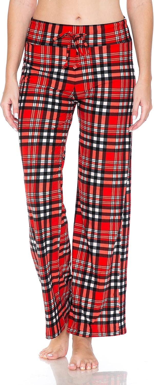 Leggings Depot Women's Casual Long Pajama Lounge Pants Drawstring Sleepwear Regular & Plus Size