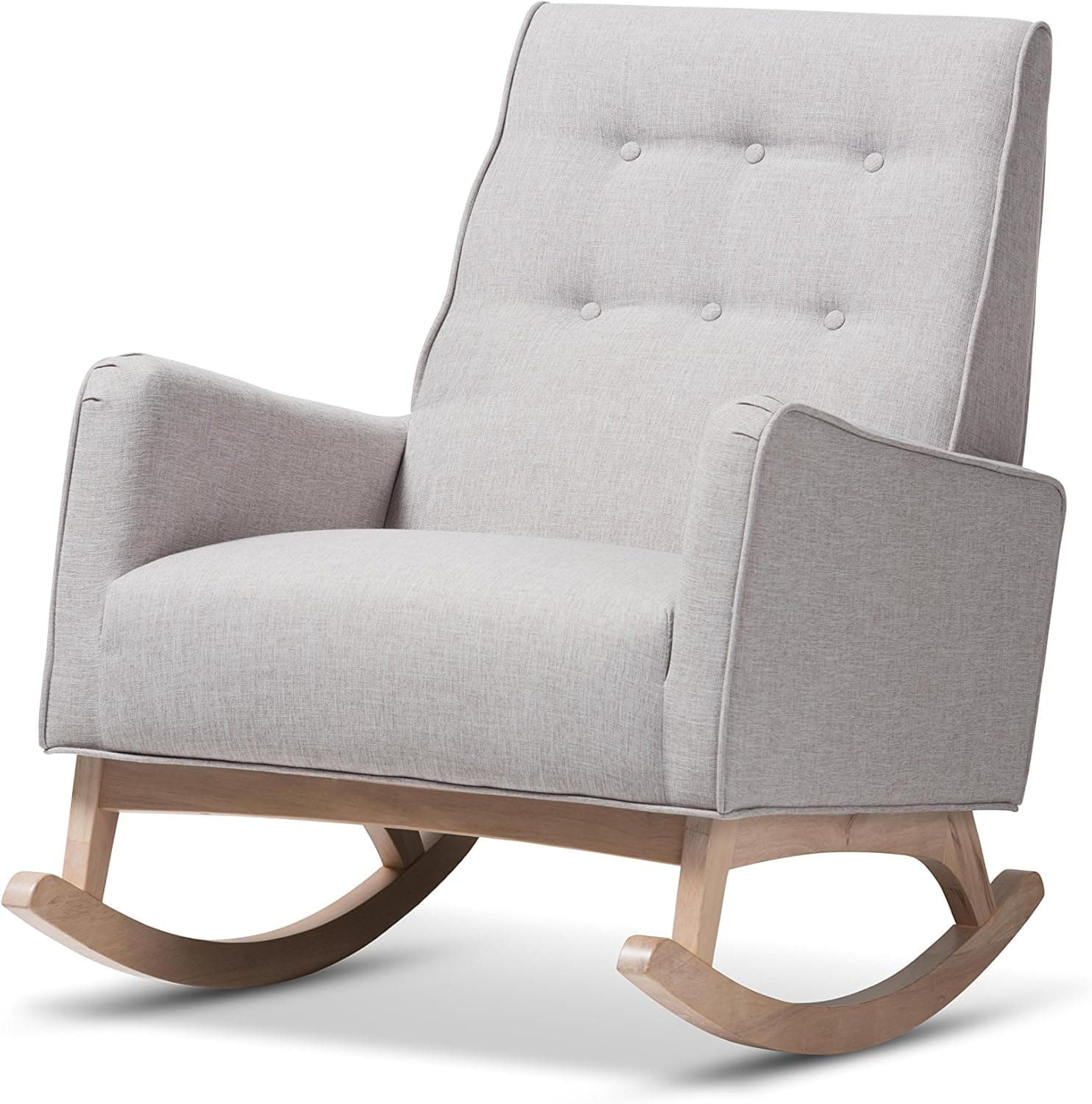 Baxton Studio Martine Rocking chair, Greyish Beige