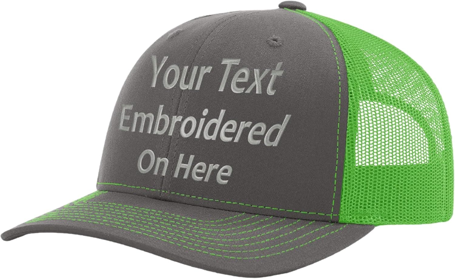 Custom Richardson 112 Hat with Your Text Embroidered Trucker Mesh Snapback Cap