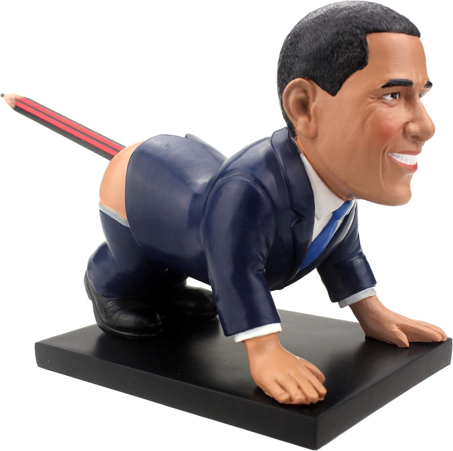 Buttock Obama Pen Holder - Prank for Republican or Democrat. Funny gift for Trump MAGA supporters or liberals.