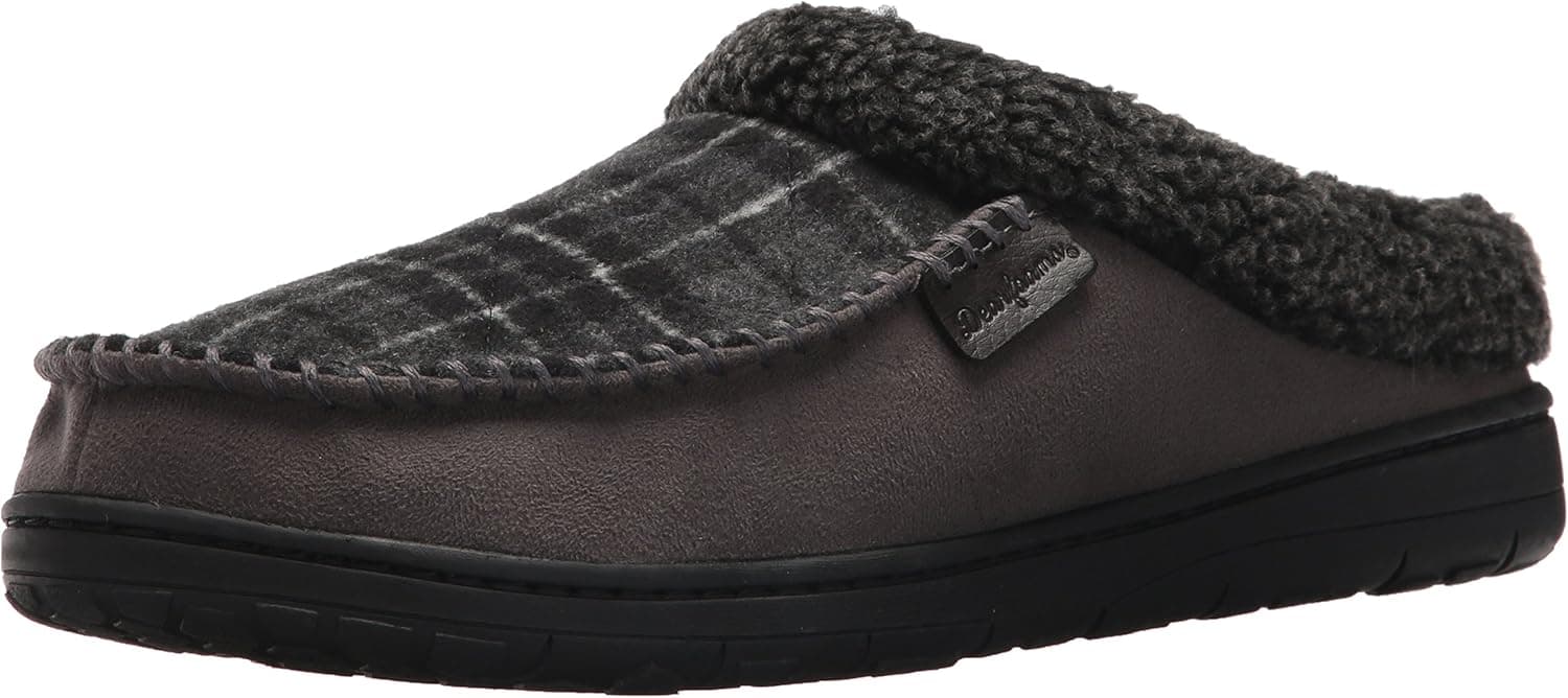 Dearfoams Men's MFS Clog W/Whipstitch & Mf