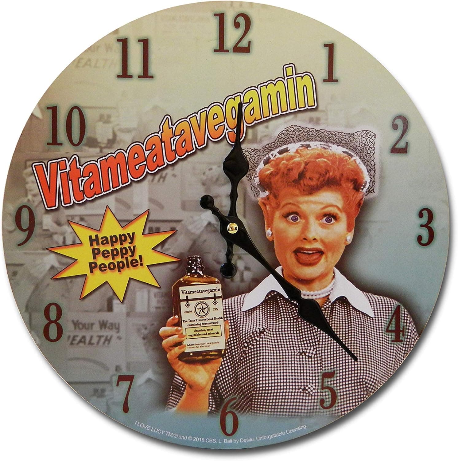 Midsouth Products I Love Lucy Clock - Vitameatavegamin