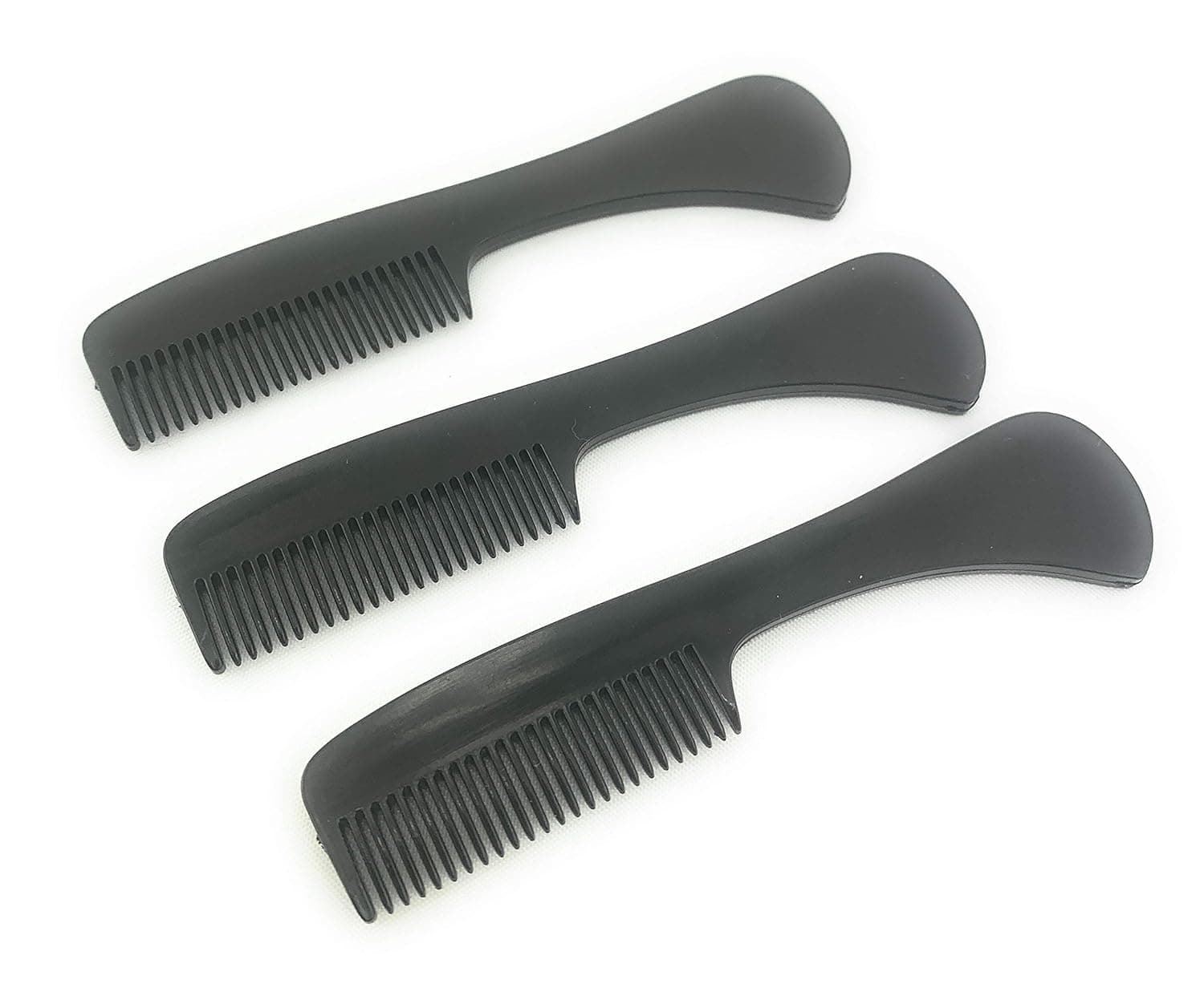 G.B.S Beard Mustache Comb MCB 3 Pack-Extra Small. Unbreakable Fine Toothed, Beard and Moustache Combs for Facial Hair Grooming. Hand Polished Cellulose Acetate Gentle: Flexible Pocket Size