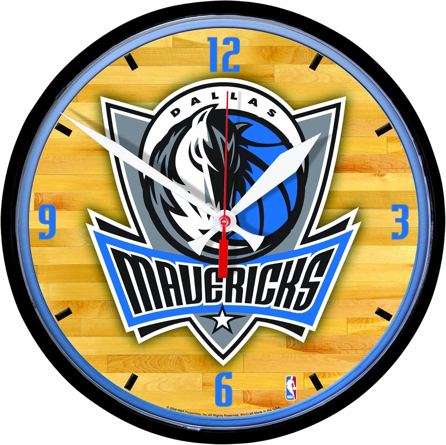NBA Dallas Mavericks Round Clock