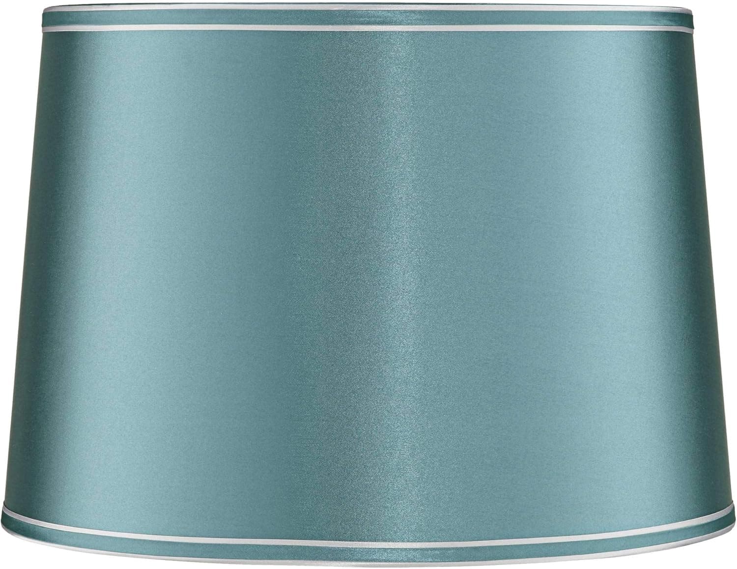 Soft Teal Medium Drum Lamp Shade 14" Top x 16" Bottom x 11" High x 11" Slant (Spider) Replacement with Harp - Springcrest