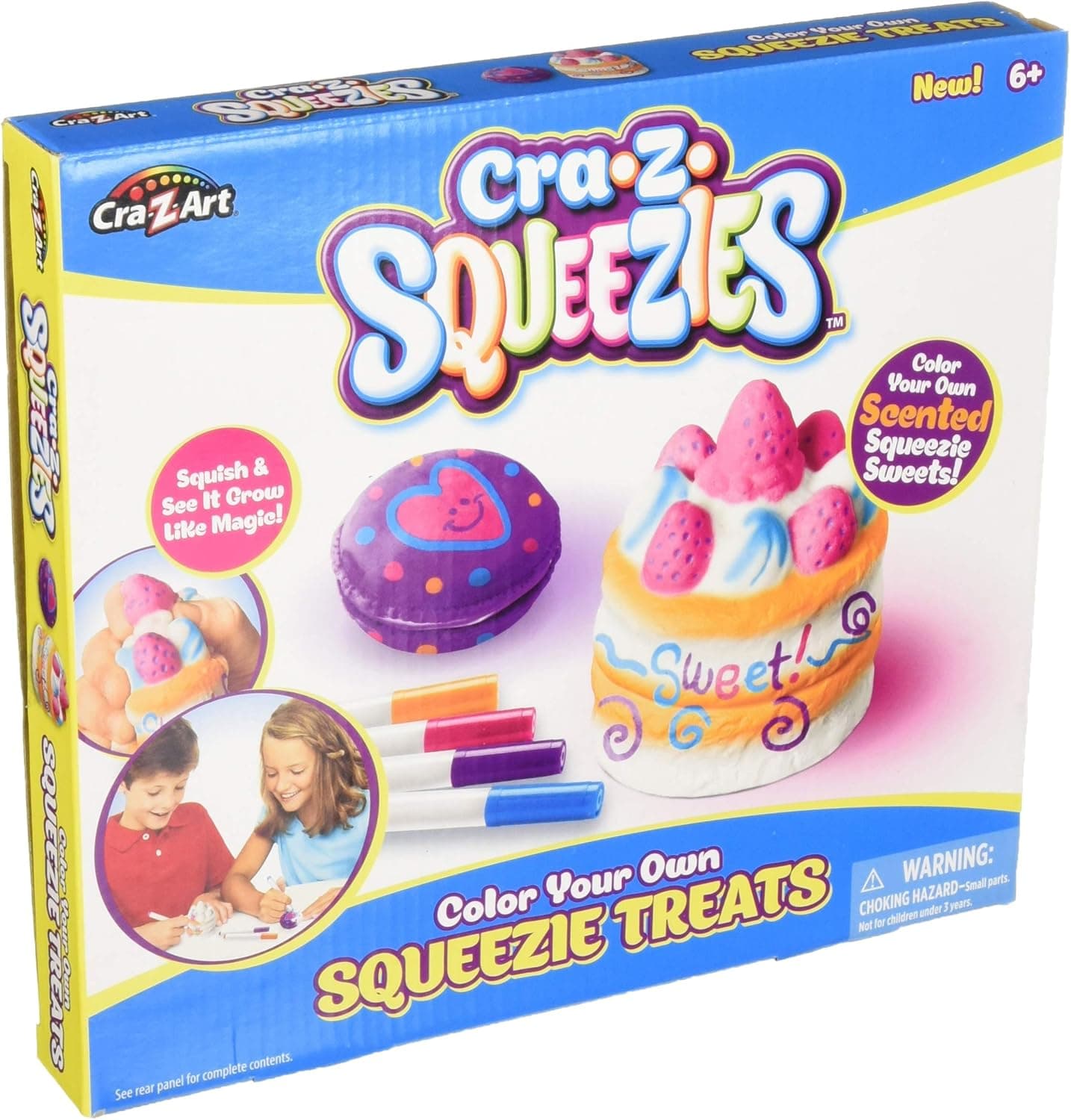 Cra-Z-Art Shimmer and Sparkle Color Your Own Squeezies 2 Count Shortcake/Macaroon Fashion Craft Kits