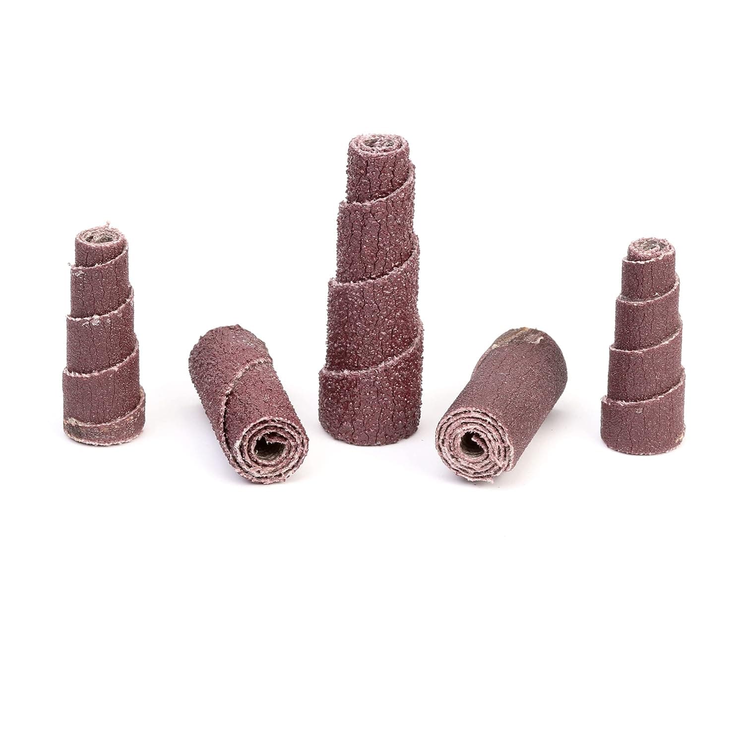 3M 341D Abrasive Cartridge Roll, Full Tapered, Aluminum Oxide, 1/8" Arbor, 1/2" Diameter, 1-1/2" Length, Grit P120 (Case of 100)