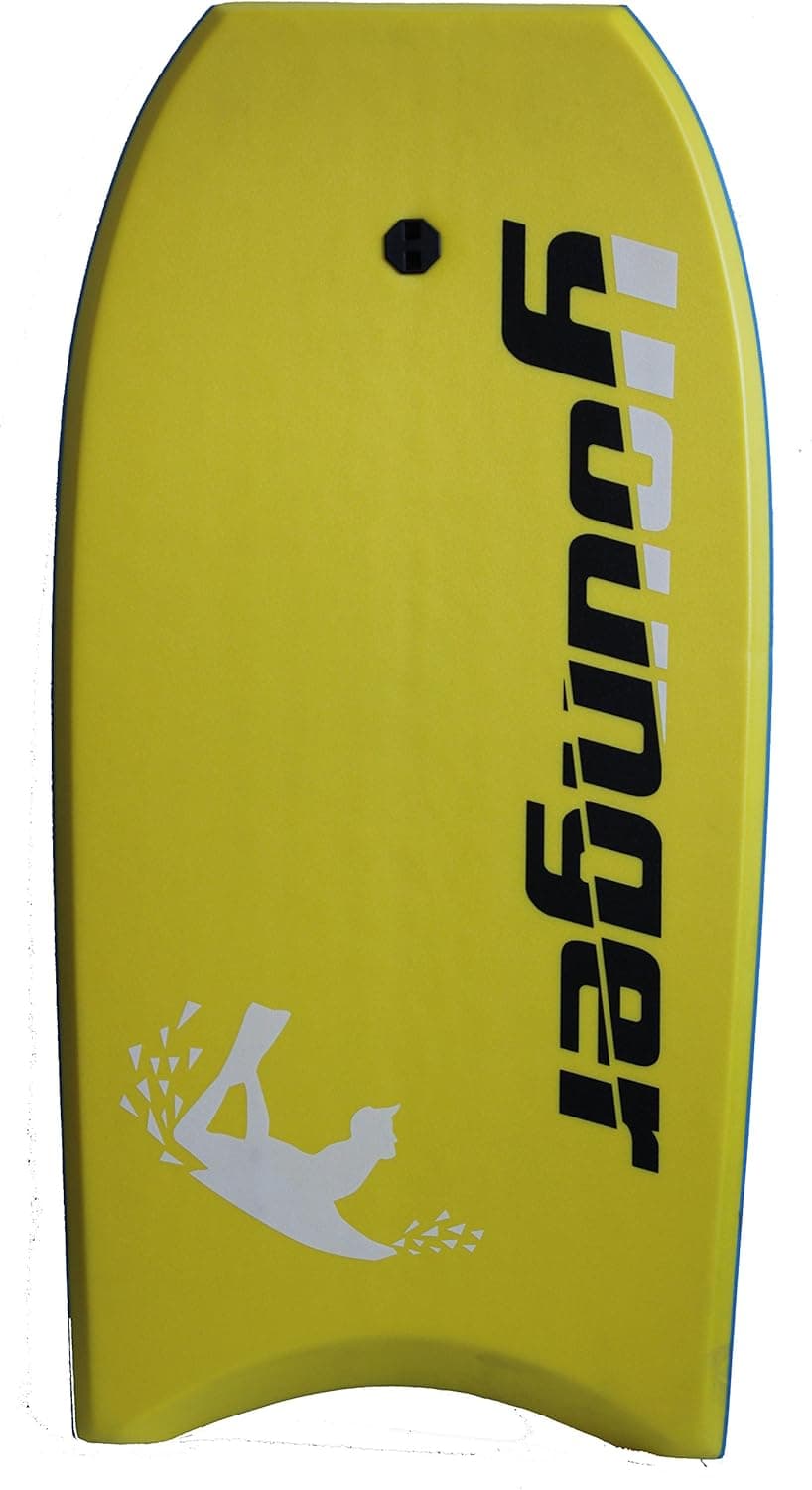 YOUNGER 42 inch Super Bodyboard, Perfect surfing, IXPE deck, Yellow top/ red bottom/ navy blue side