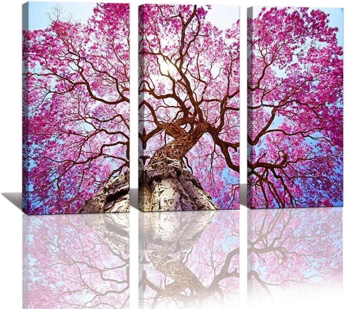 yixuanwall art-canvas Prints,kx00888 Purple tree Wall Art oil Paintings Printed Pictures Stretched for Home Decoration