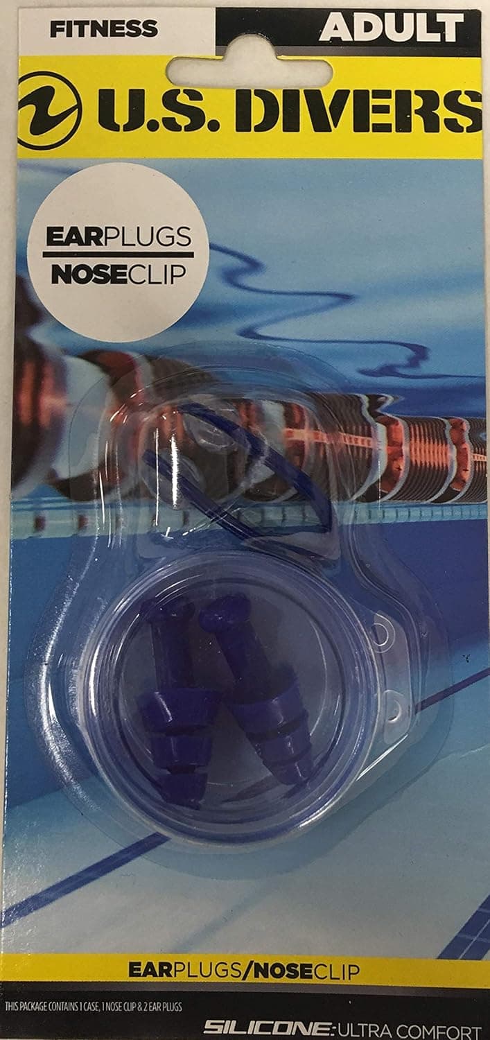 U.S. Divers Silicon Ear Plugs and Silicon Nose Clip Set for Swimming/Diving