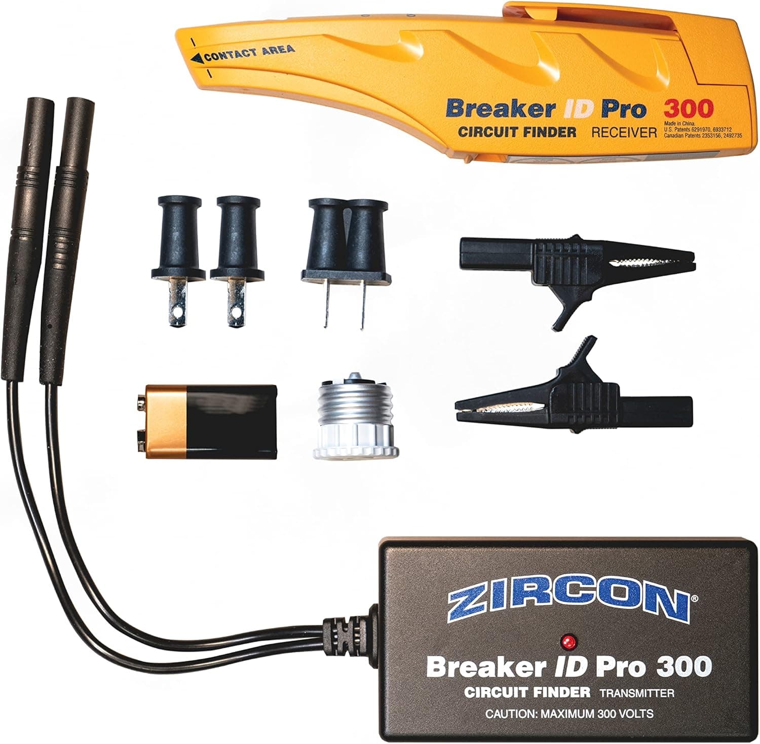 Zircon Breaker ID Pro 300 – Complete Circuit Breaker Finding Kit for Residential, Commercial & Industrial Use/Compatible with Outlets up to 300V