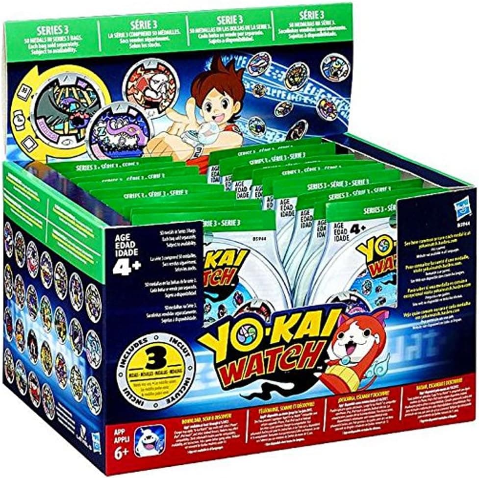 Case of 24: Yo-Kai Watch Blind Bag Series 3 Medals Mystery Box