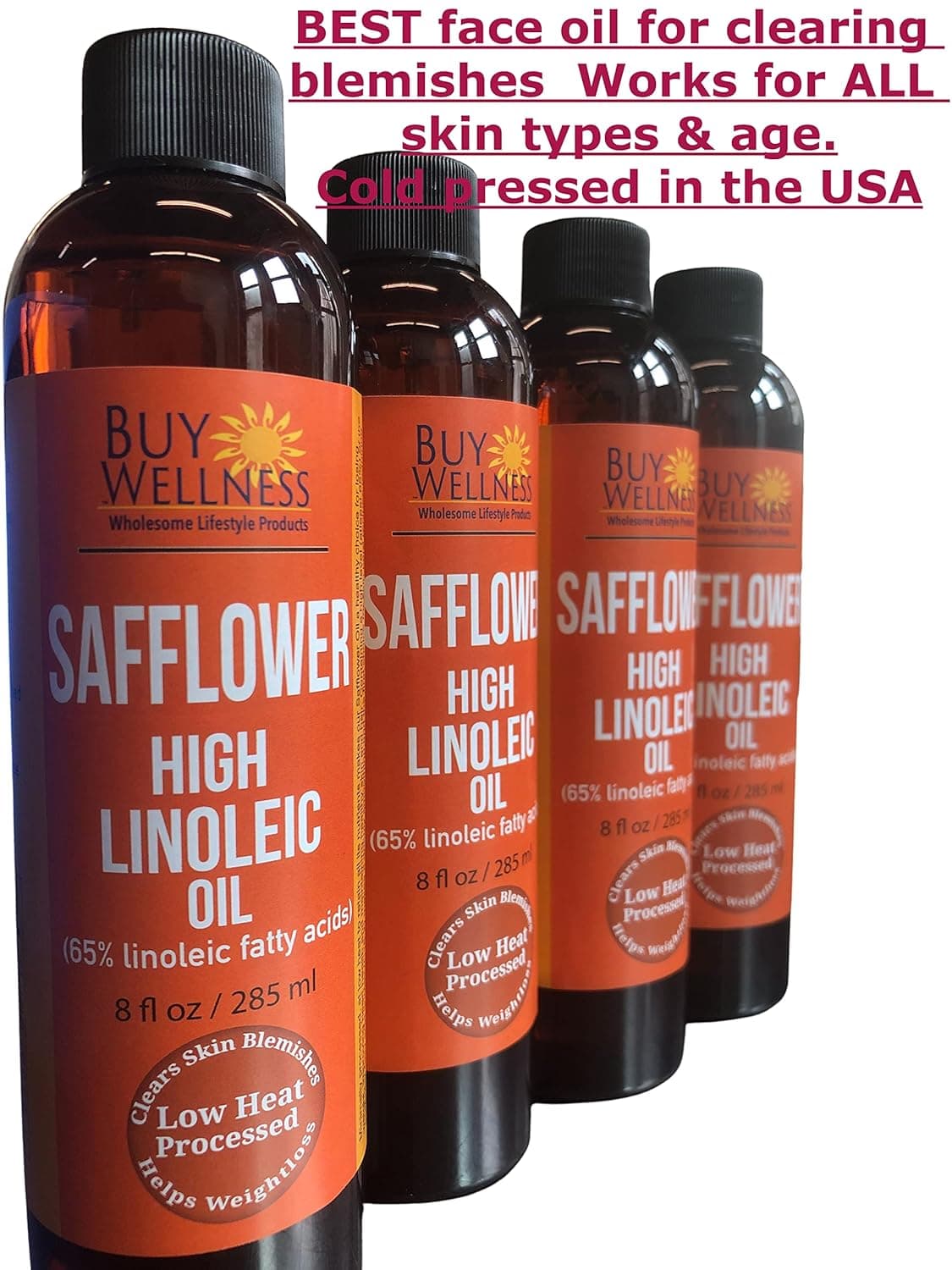 Safflower Oil High Linoleic Acid Cold Pressed Ultra Great Culinary or Fine Face & Skin Moisturizer Anti Aging 8 oz