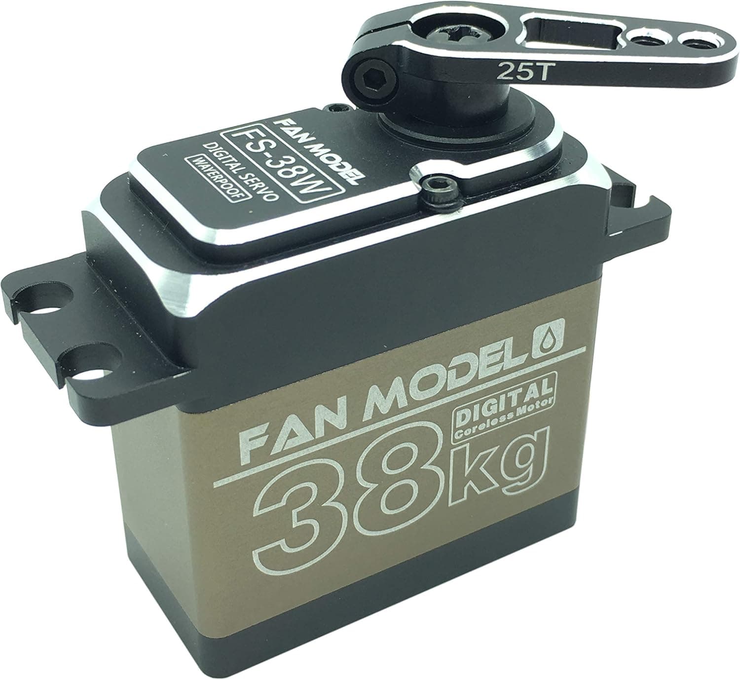 Fan Model FS-38W 38KG/.09S Waterproof High Torque Full Metal Coreless Digital Servo for RC Car Off-Road Buggy Crawler Truck