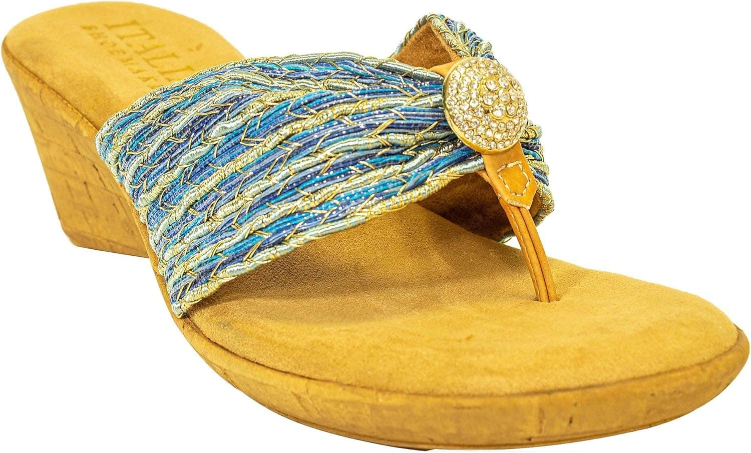 ITALIAN SHOEMAKERS Womens Cayman Wedge Sandals 9.5 Multi