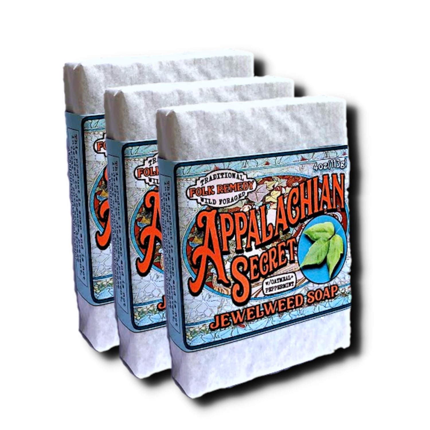 Regent Park Naturals APPALACHIAN SECRET- Oatmeal Poison Ivy Soap (3 bar pack) - Jewelweed Soap for ivy, oak, and sumac itch relief. 12oz total (3pack)