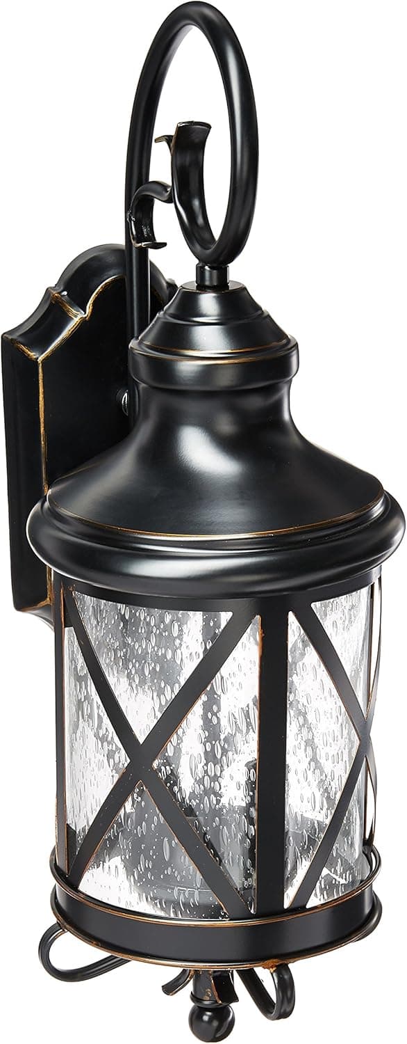 Trans Globe Lighting TG5120 ROB Traditional Two Wall Lantern Outdoor-Post-Lights, 19.5" x 7.5" x 9.75", Rubbed Oil Bronze